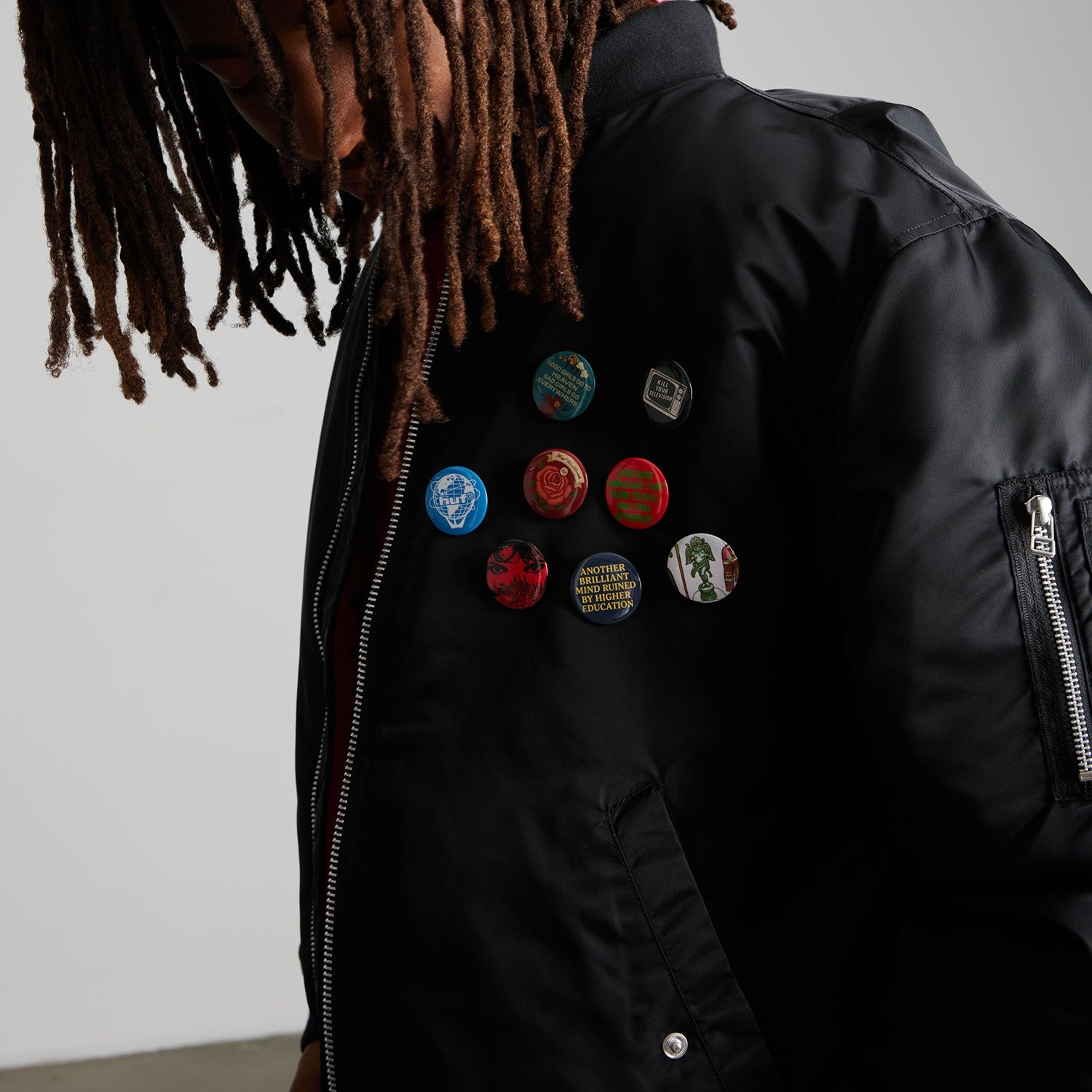 HUF (ハフ) Worldwide JP /JACKETS(ジャケット)/ OLYMPIA FLIGHT JACKET商品 / BLACK