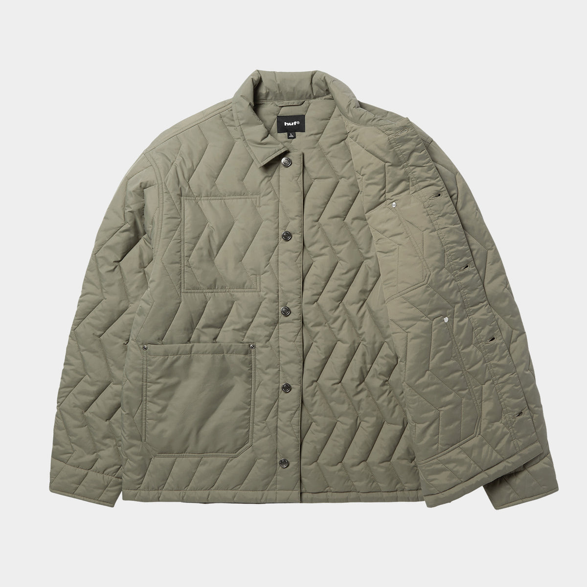 HUF (ハフ) Worldwide JP /JACKETS(ジャケット)/ ZIG ZAG QUILTED CHORE JACKET商品 / BLACK