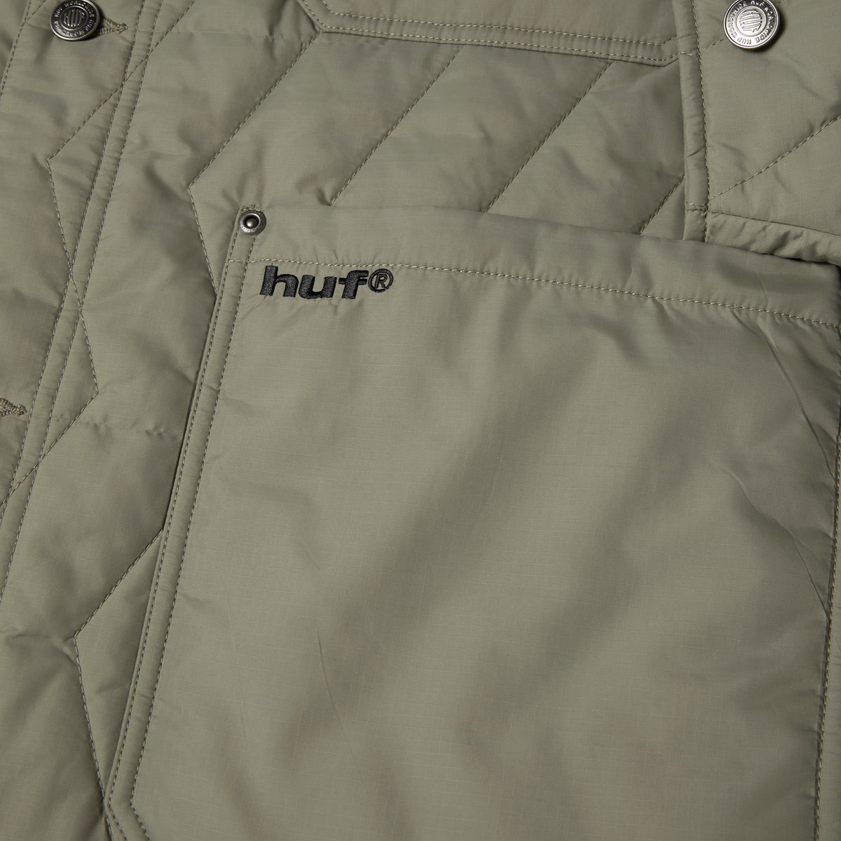 HUF (ハフ) Worldwide JP /JACKETS(ジャケット)/ ZIG ZAG QUILTED CHORE JACKET商品 / BLACK