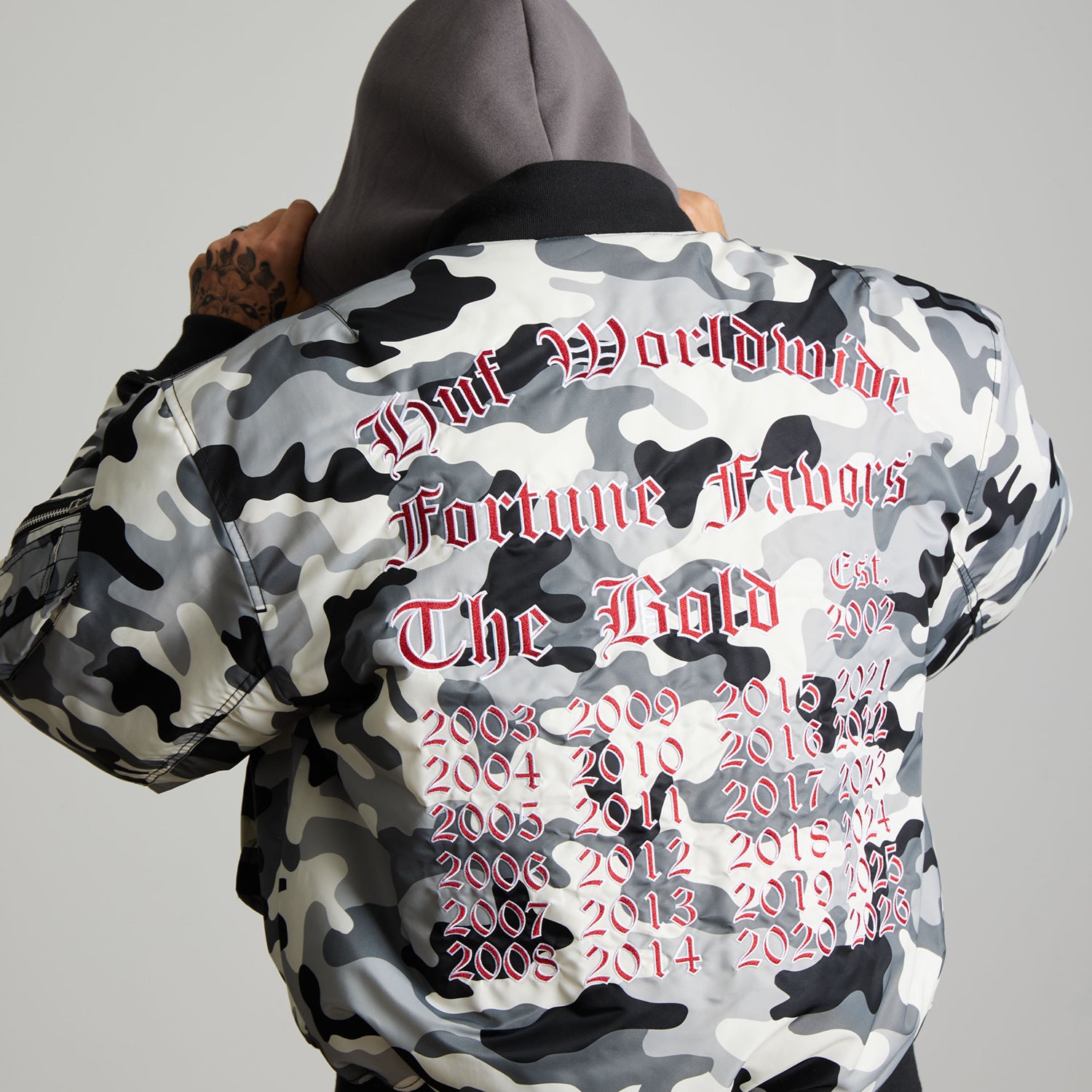 HUF (ハフ) Worldwide JP /JACKETS(ジャケット)/ OLYMPIA CAMO FLIGHT JACKET商品 / CAMO