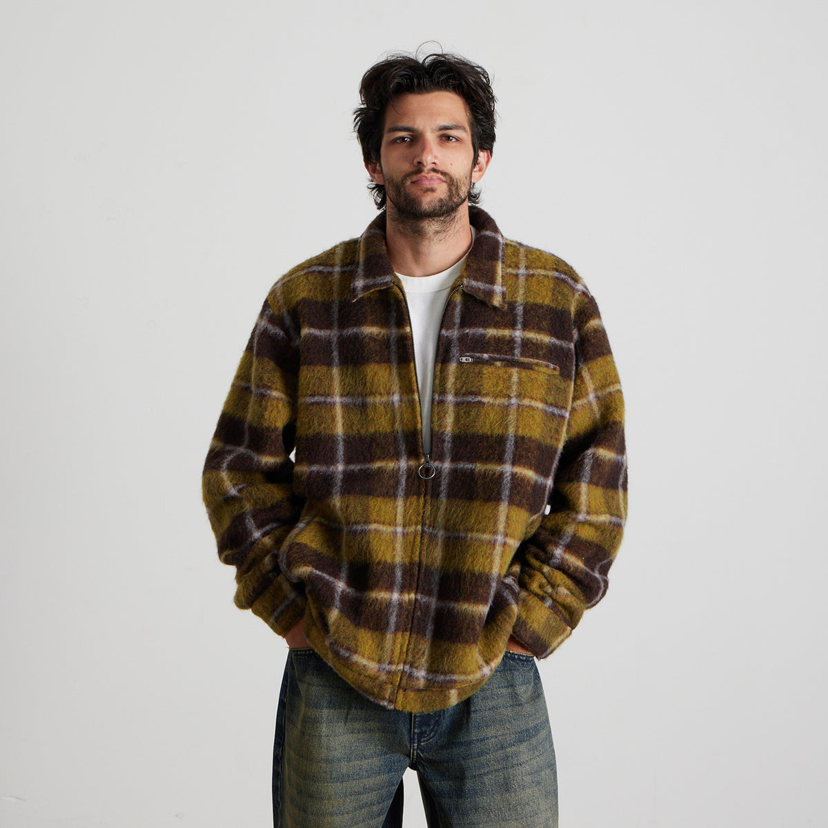 HUF (ハフ) Worldwide JP /JACKETS(ジャケット)/ CANTON PLAID JACKET商品 / BROWN