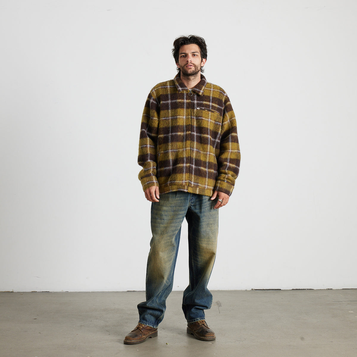 HUF (ハフ) Worldwide JP /JACKETS(ジャケット)/ CANTON PLAID JACKET商品 / BROWN