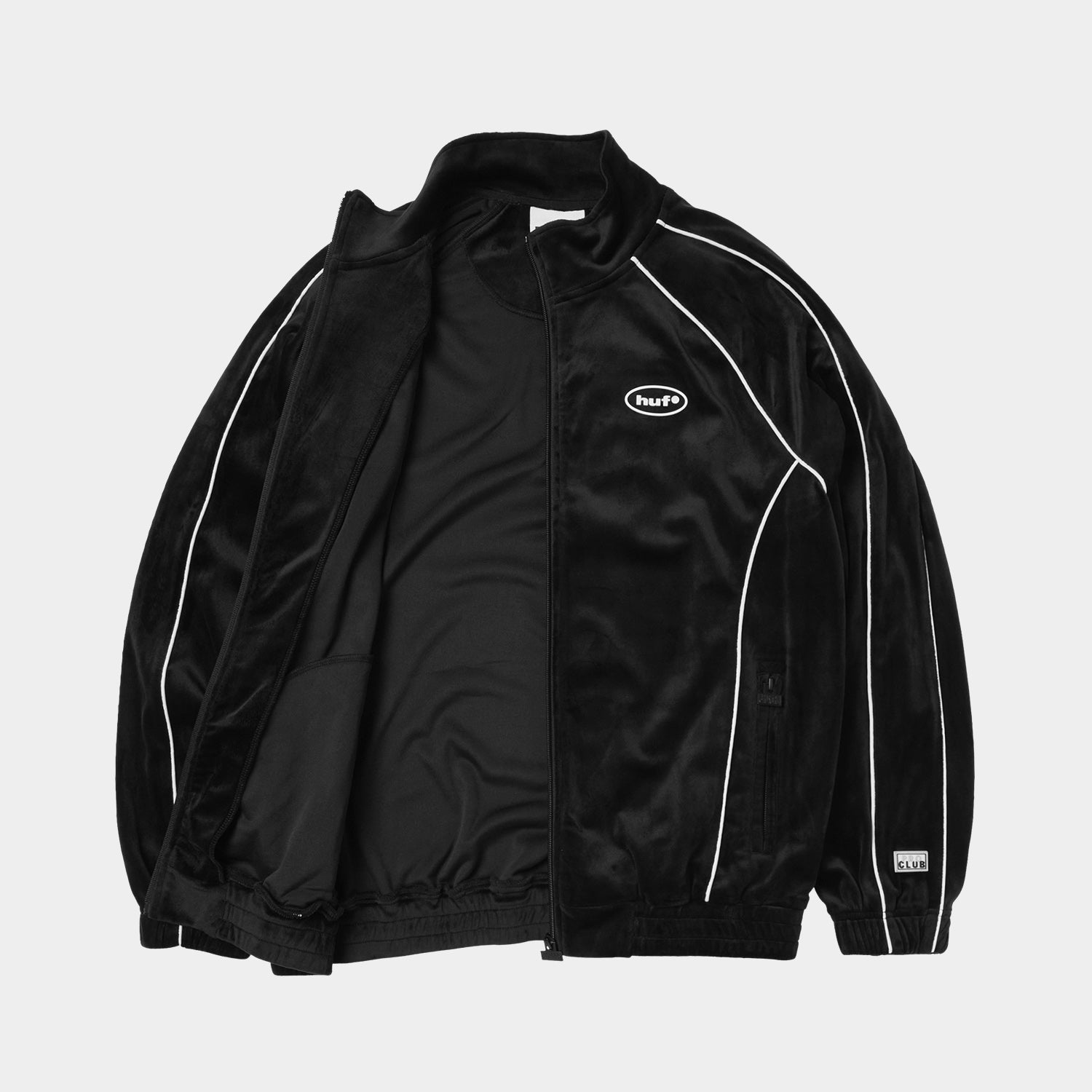 HUF (ハフ) Worldwide JP /JACKETS(ジャケット)/ HUF X PROCLUB VELOUR TRACK JACKET商品 / BLACK