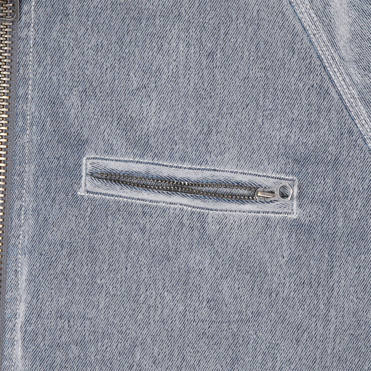 HUF (ハフ) Worldwide JP /JACKETS(ジャケット)/ FLOCKED DENIM HOODED JACKET商品 / STONE