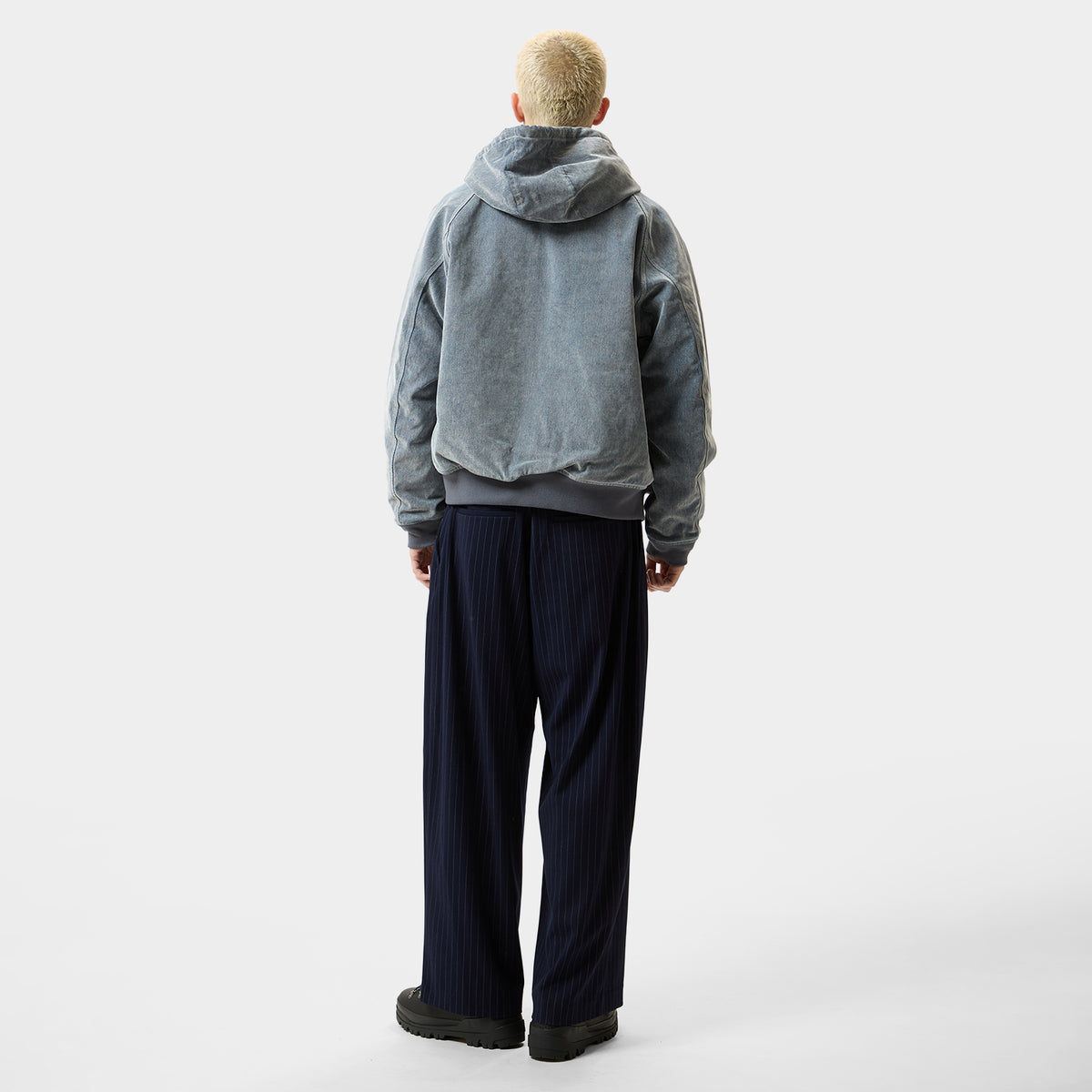 HUF (ハフ) Worldwide JP /JACKETS(ジャケット)/ FLOCKED DENIM HOODED JACKET商品 / STONE