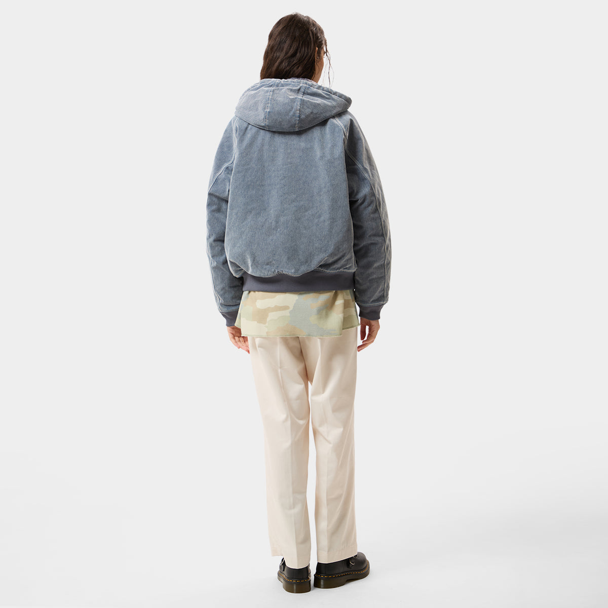 HUF (ハフ) Worldwide JP /JACKETS(ジャケット)/ FLOCKED DENIM HOODED JACKET商品 / STONE