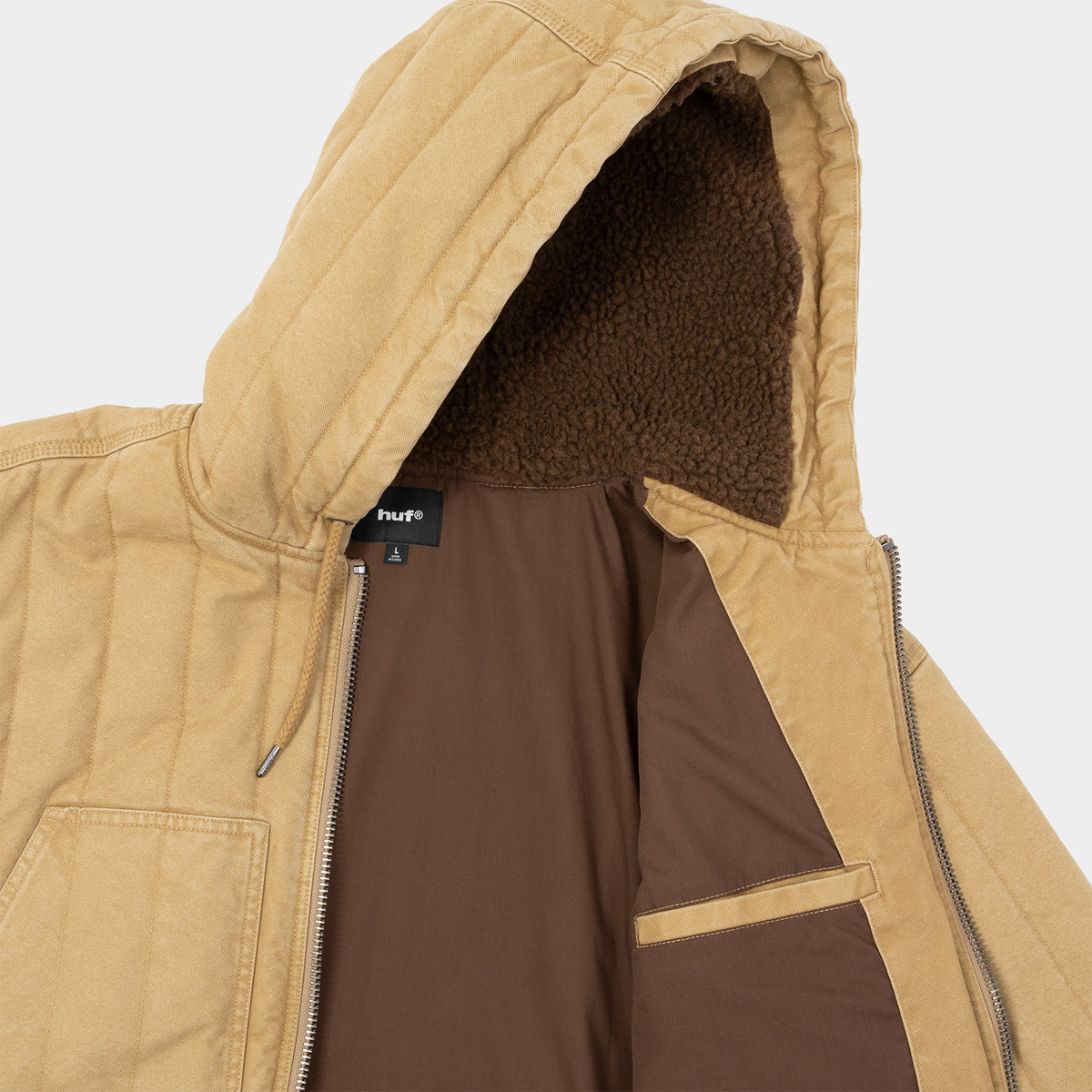 HUF (ハフ) Worldwide JP /JACKETS(ジャケット)/ HUF CREW CANVAS HOODED JACKET商品 / MUSTARD