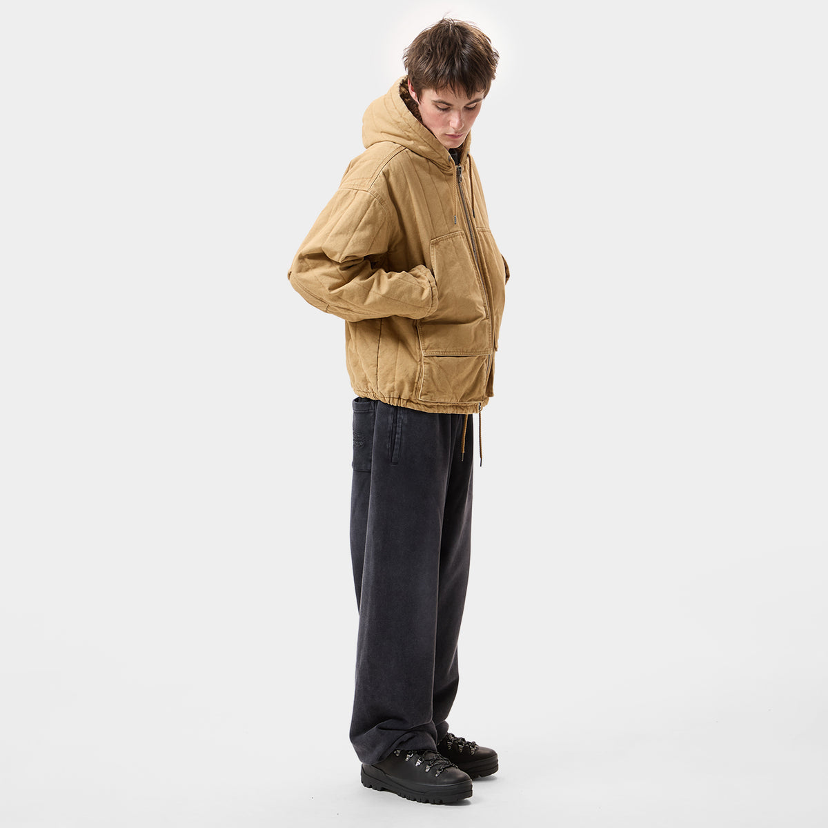 HUF (ハフ) Worldwide JP /JACKETS(ジャケット)/ HUF CREW CANVAS HOODED JACKET商品 / MUSTARD