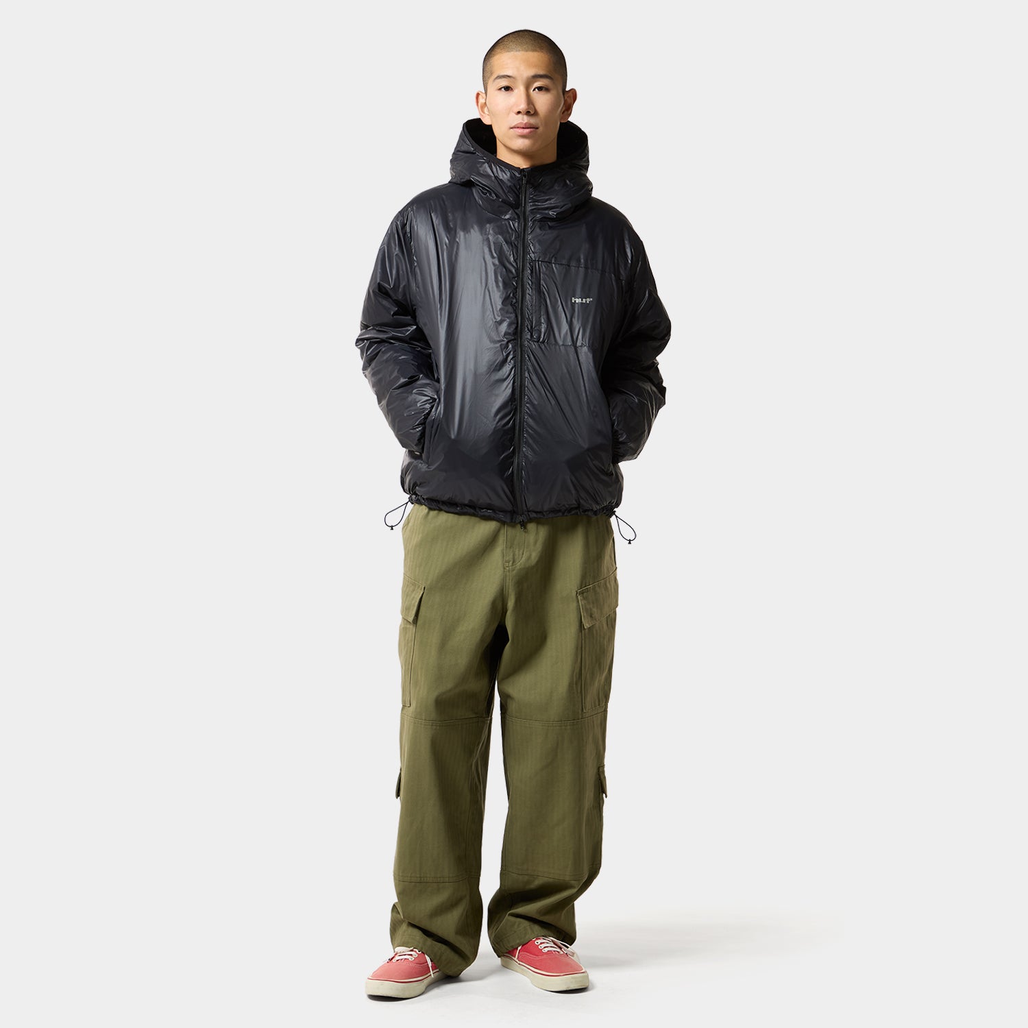 HUF (ハフ) Worldwide JP /JACKETS(ジャケット)/ HUF X TAION CASCADE PACKABLE HOODED DOWN JACKET商品 / BLACK