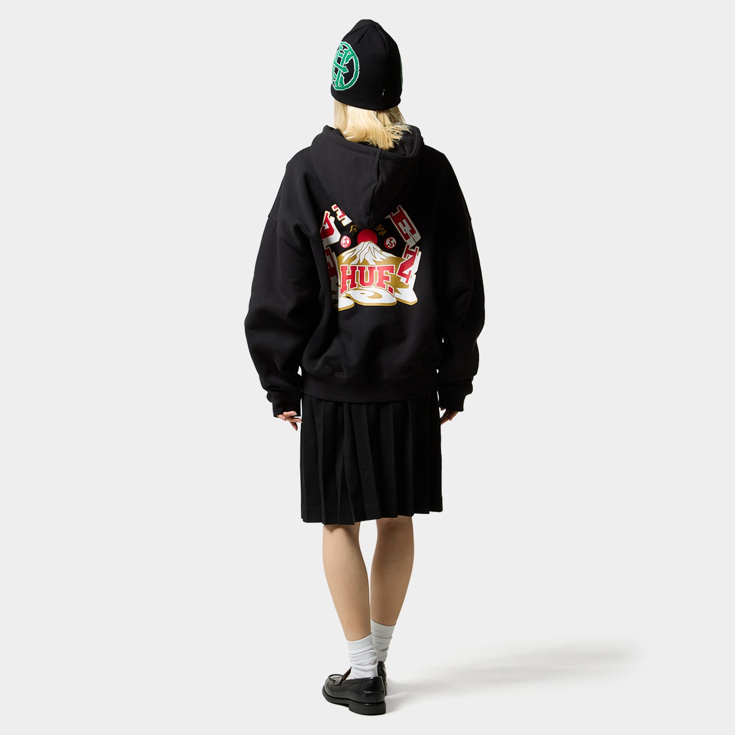 HUF (ハフ) Worldwide JP /HOODIES(パーカー)/ HUF X EVISEN HUFUJI ZIP HOODIE商品 / BLACK