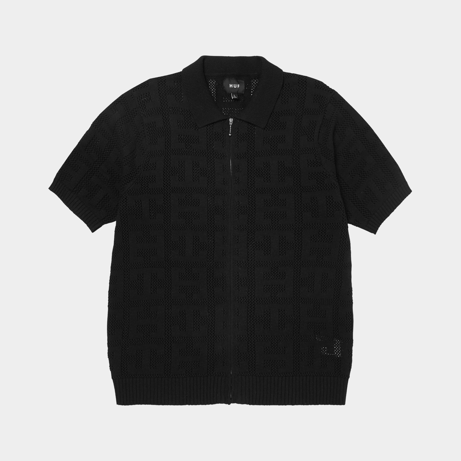 HUF (ハフ) Worldwide JP /KNITS & SWEATERS(ニット&セーター)/ MONOGRAM JACQUARD ZIP SWEATER商品 / SKY