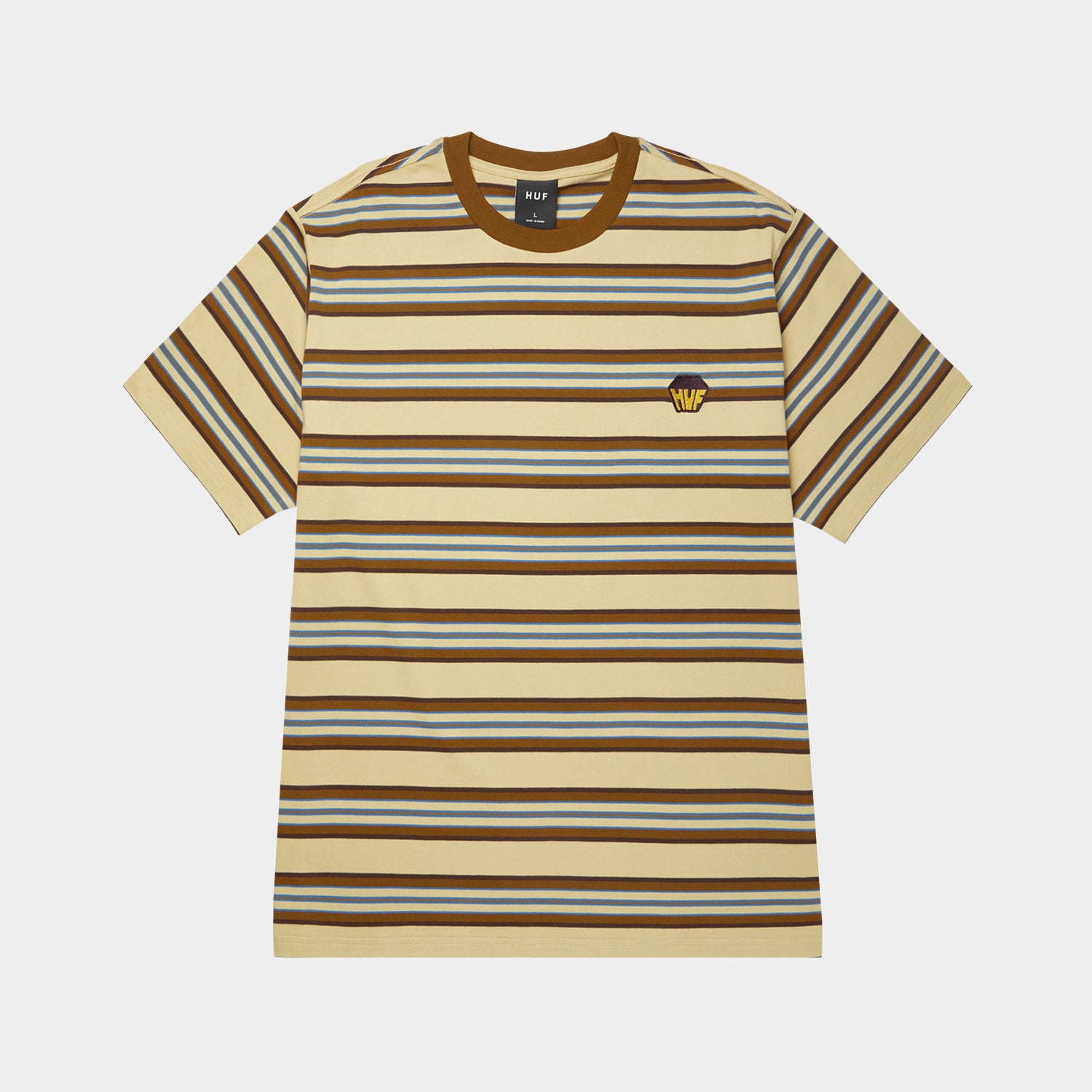 HUF (ハフ) Worldwide JP /TOPS & SHIRTS(トップス&シャツ)/ BIG BLOCK STRIPE BOXY TOP商品 / CLAY