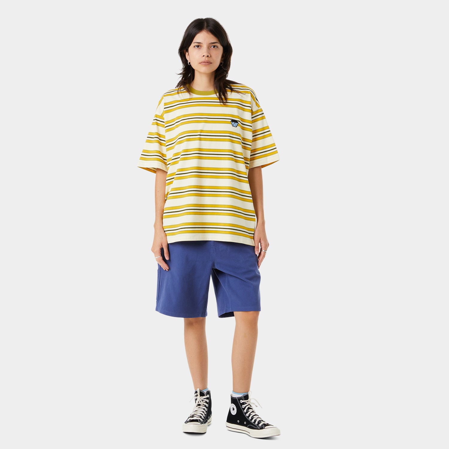 HUF (ハフ) Worldwide JP /TOPS & SHIRTS(トップス&シャツ)/ BIG BLOCK STRIPE BOXY TOP商品 / CLAY