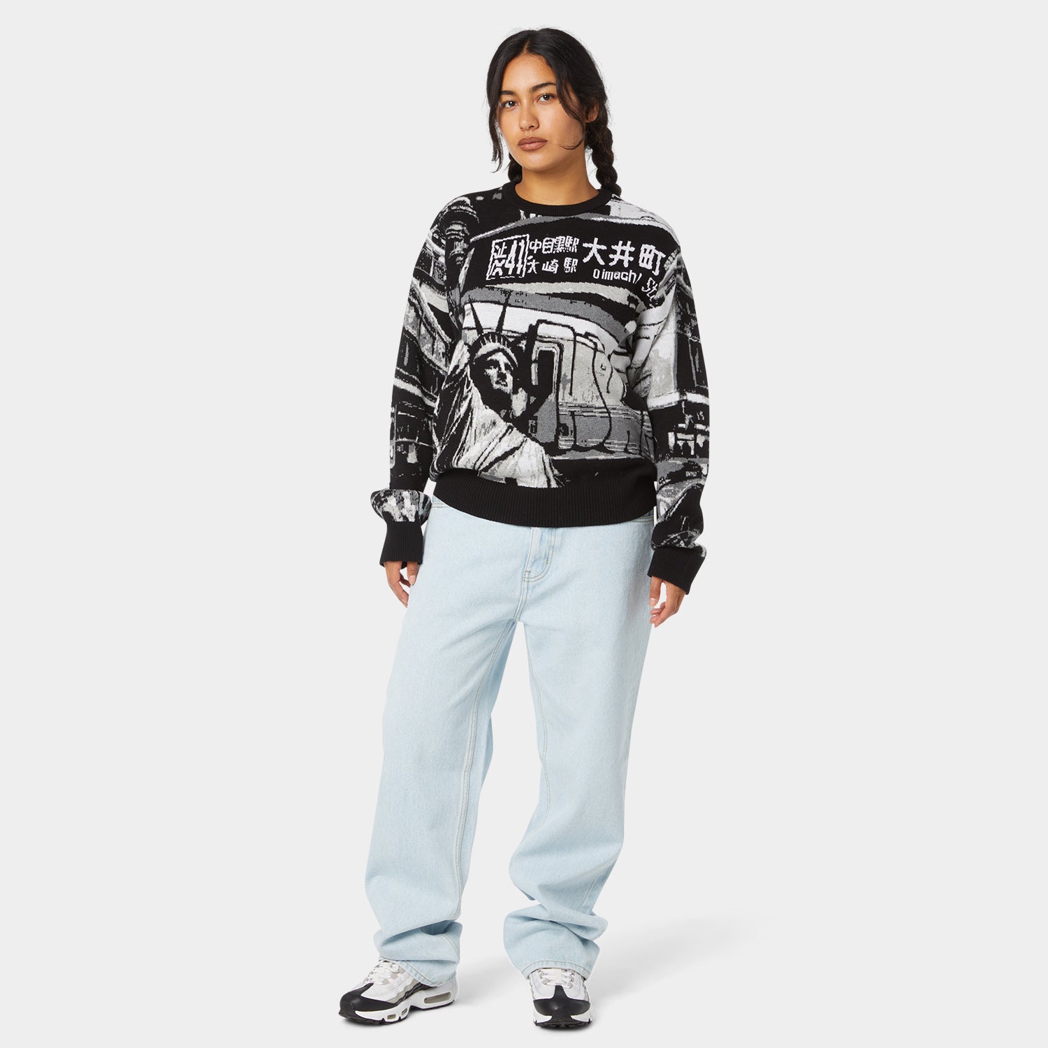 HUF (ハフ) Worldwide JP /KNITS & SWEATERS(ニット&セーター)/ WORLDWIDE COMMUTER SWEATER商品 / BLACK