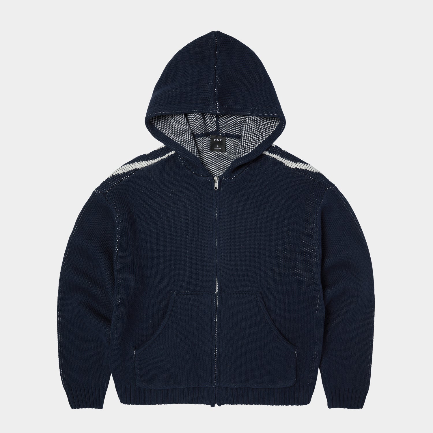 HUF (ハフ) Worldwide JP /KNITS & SWEATERS(ニット&セーター)/ TOKEN ZIP HOODED SWEATER商品 / NAVY