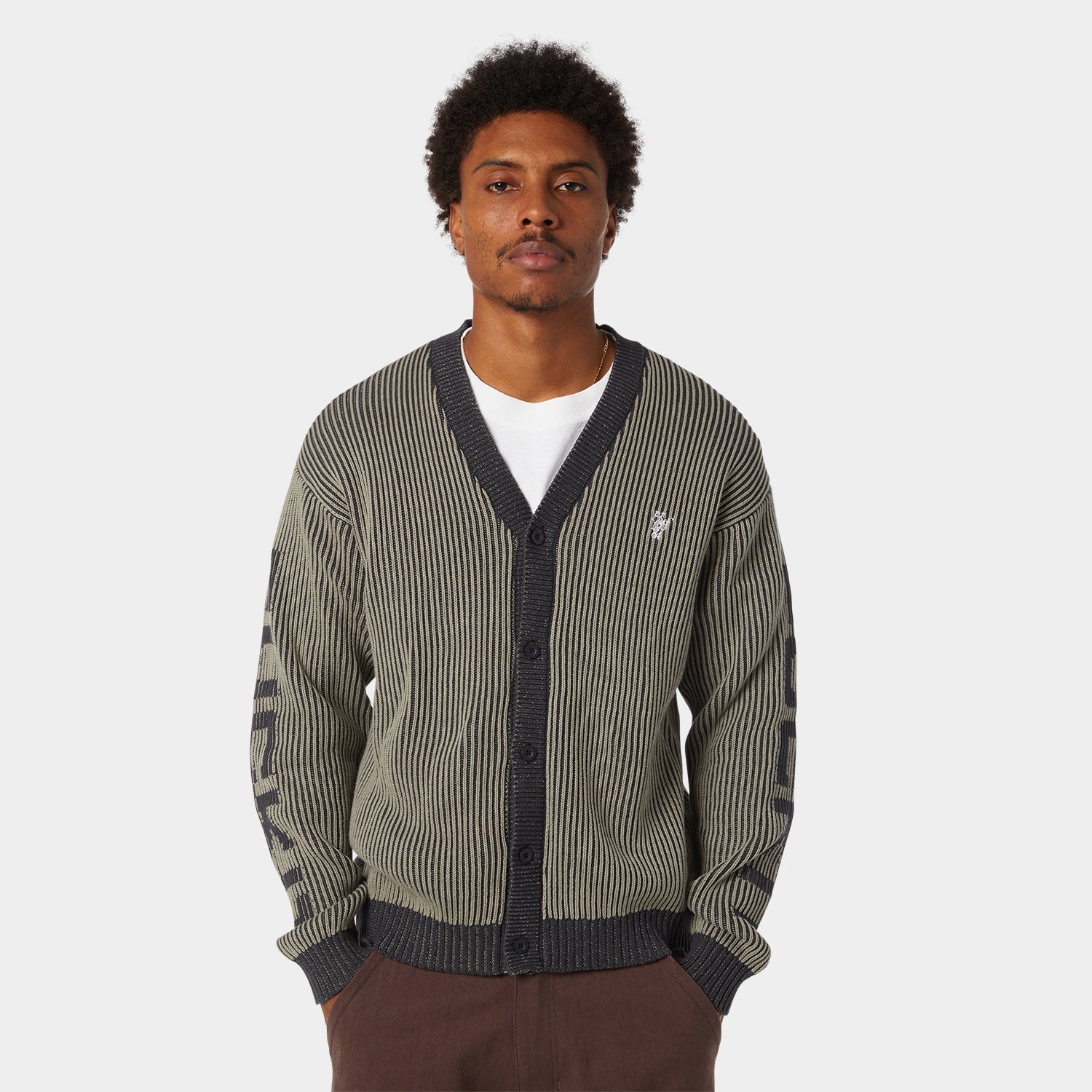 HUF (ハフ) Worldwide JP /KNITS & SWEATERS(ニット&セーター)/ REPEATER CARDIGAN商品 / WASHED BLUE