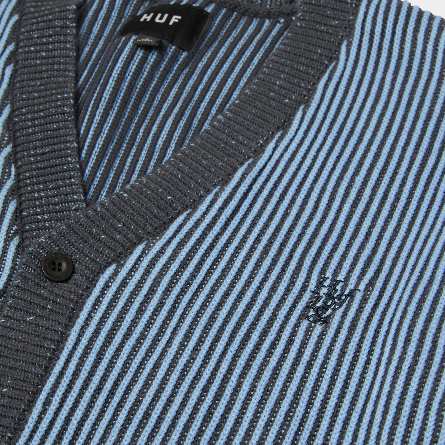 HUF (ハフ) Worldwide JP /KNITS & SWEATERS(ニット&セーター)/ REPEATER CARDIGAN商品 / WASHED BLUE