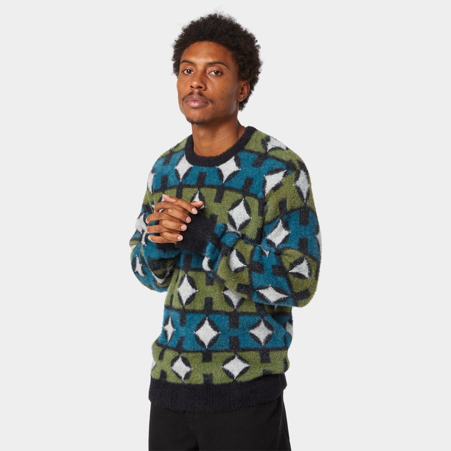 HUF (ハフ) Worldwide JP /KNITS & SWEATERS(ニット&セーター)/ SPACE AGE CREWNECK SWEATER商品 / PINE