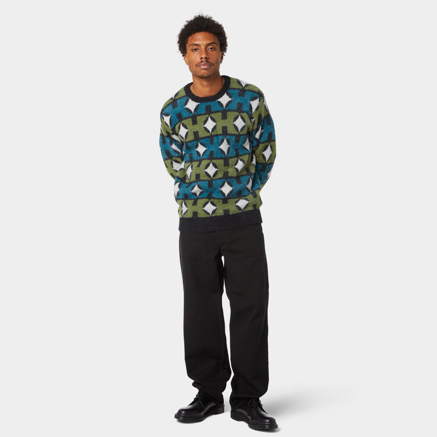 HUF (ハフ) Worldwide JP /KNITS & SWEATERS(ニット&セーター)/ SPACE AGE CREWNECK SWEATER商品 / PINE