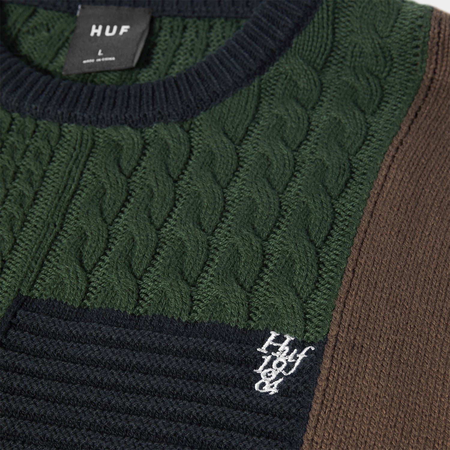 HUF (ハフ) Worldwide JP /KNITS & SWEATERS(ニット&セーター)/ COLUMBIA CABLE KNIT SWEATER商品 / MULTI