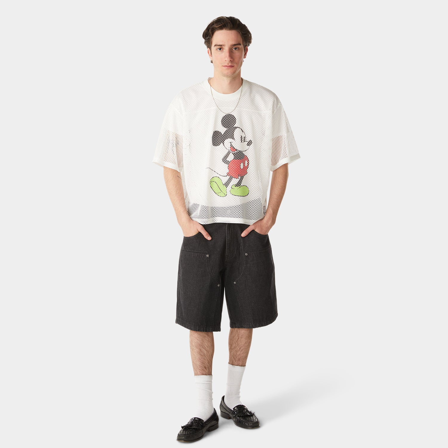 HUF (ハフ) Worldwide JP /TOPS & SHIRTS(トップス&シャツ)/ DISNEY | HUF MICKEY MESH FOOTBALL JERSEY商品 / WHITE