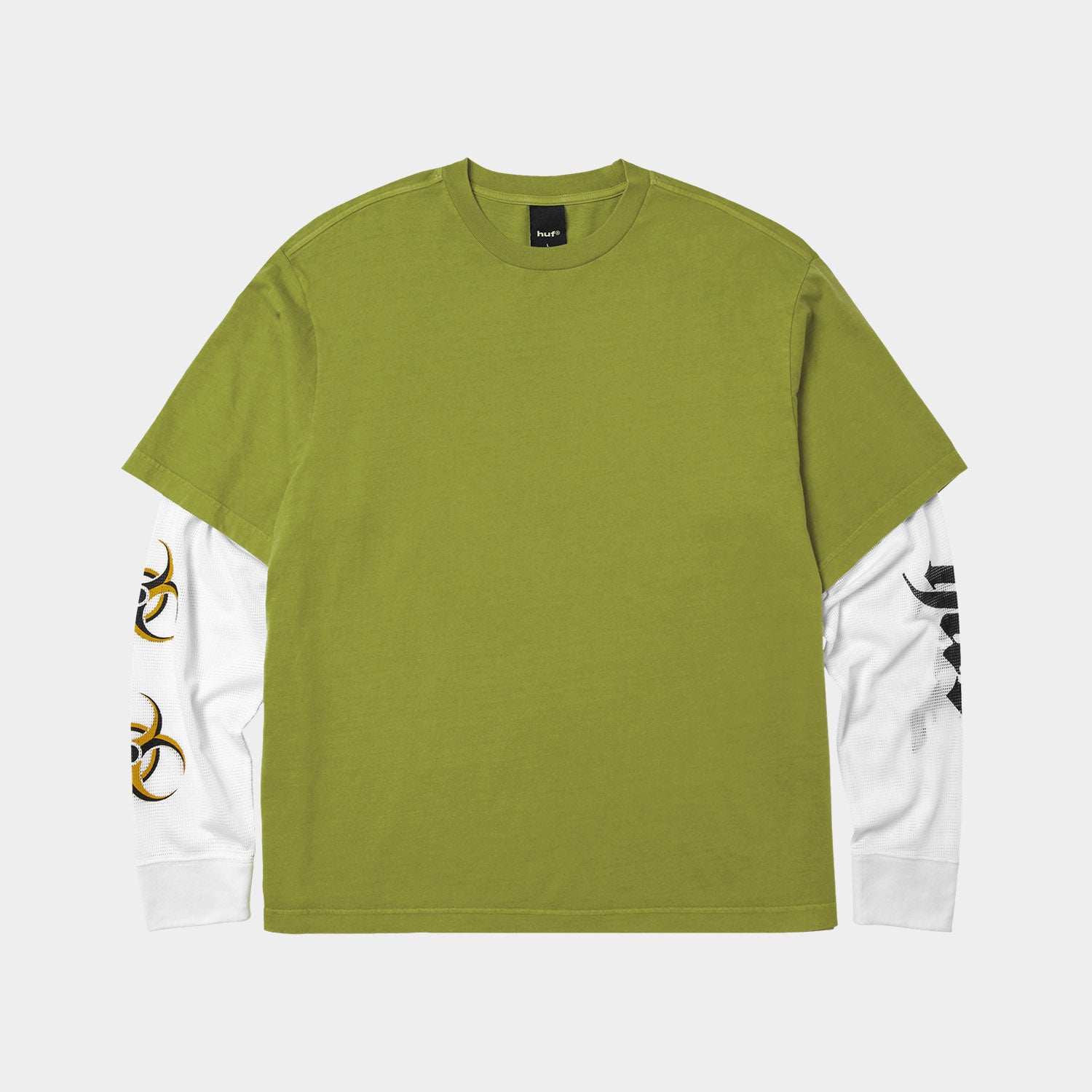 HUF (ハフ) Worldwide JP /TOPS & SHIRTS(トップス&シャツ)/ LEON LS DOUBLE LAYER TOP商品 / ACID GREEN