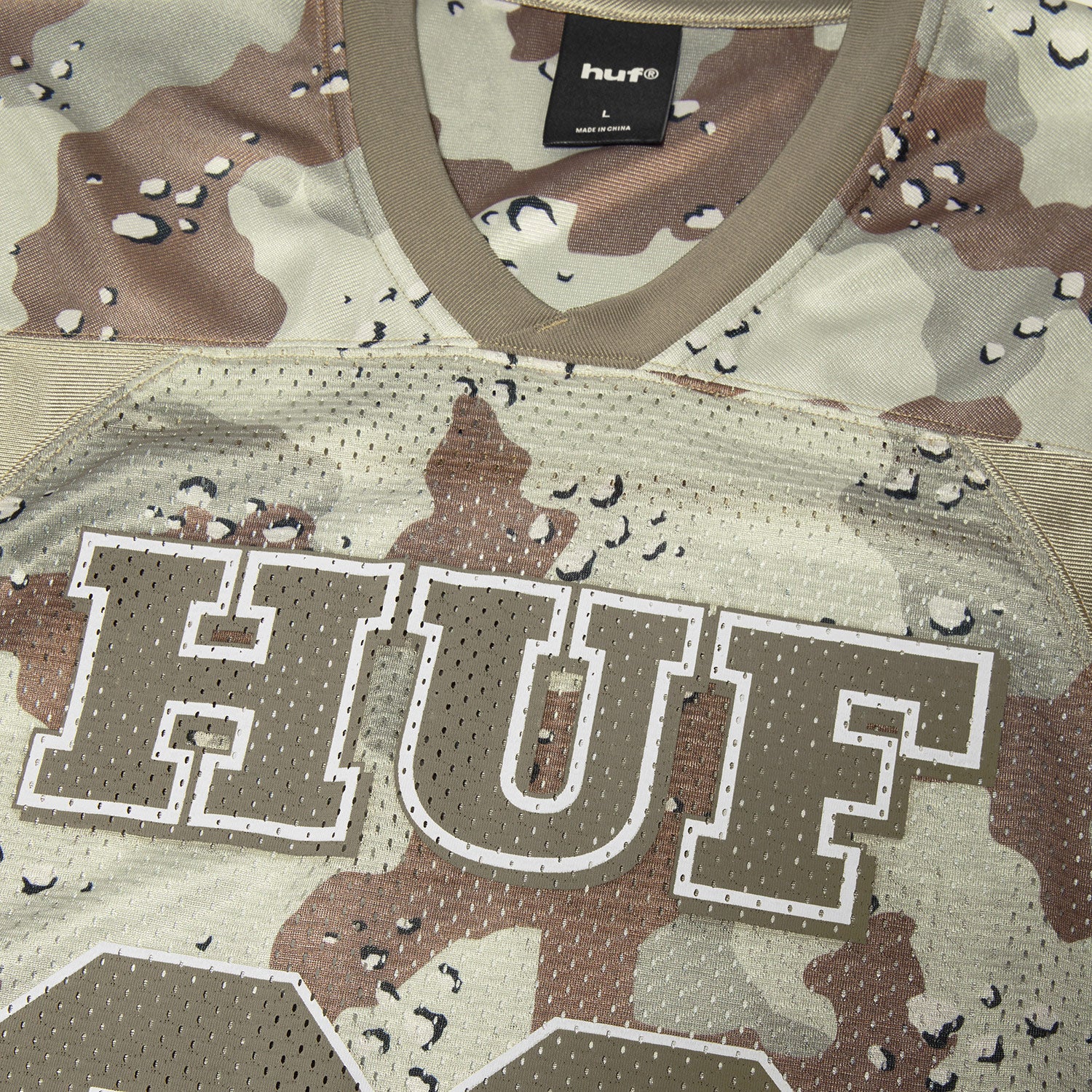 HUF (ハフ) Worldwide JP /TOPS & SHIRTS(トップス&シャツ)/ CAMO FOOTBALL JERSEY商品 / BROWN