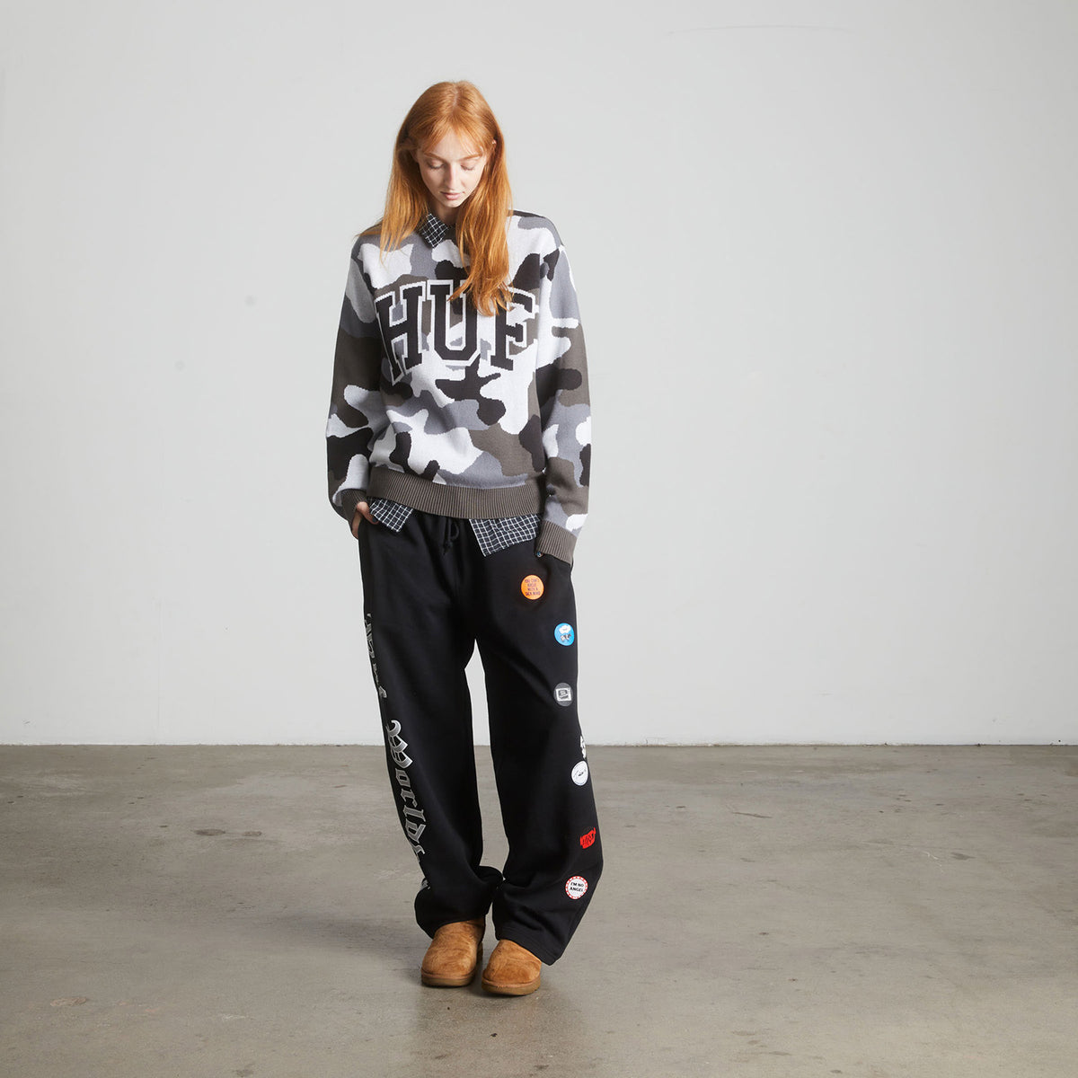 HUF (ハフ) Worldwide JP /KNITS & SWEATERS(ニット&セーター)/ ARCH JACQUARD CAMO CREWNECK商品 / CAMO