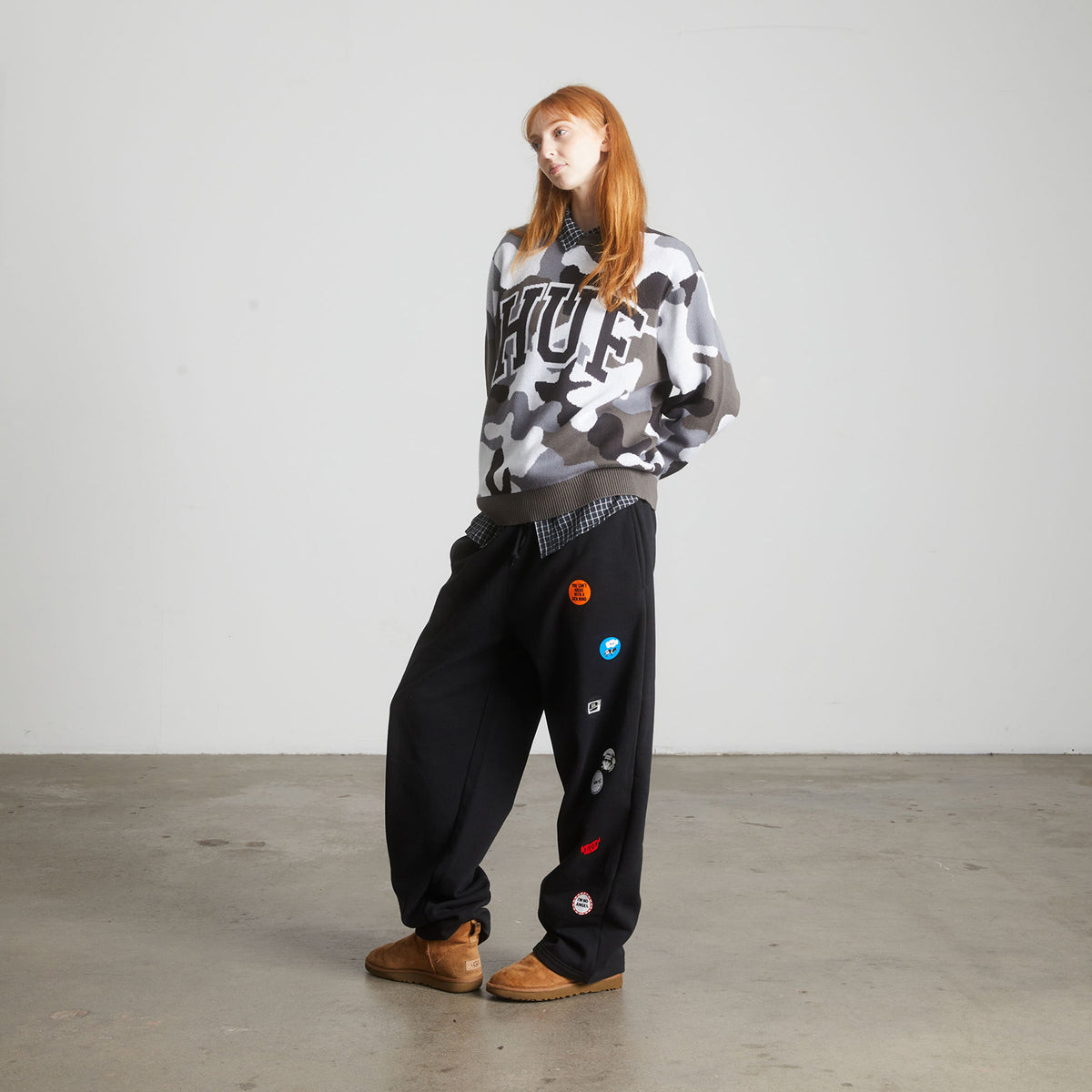 HUF (ハフ) Worldwide JP /KNITS & SWEATERS(ニット&セーター)/ ARCH JACQUARD CAMO CREWNECK商品 / CAMO