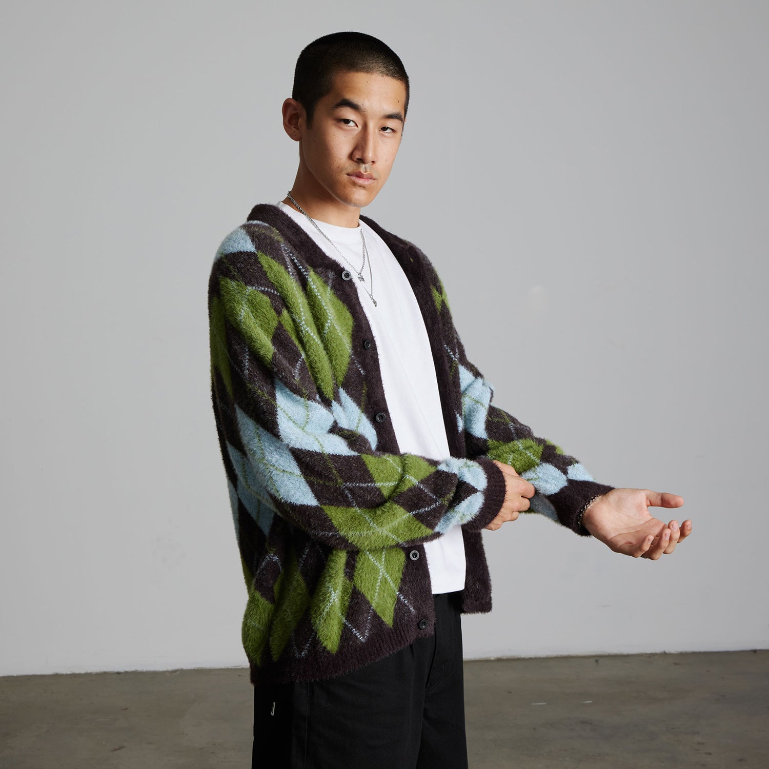 HUF (ハフ) Worldwide JP /KNITS & SWEATERS(ニット&セーター)/ COOPER MOHAIR SWEATER商品 / DARK BROWN