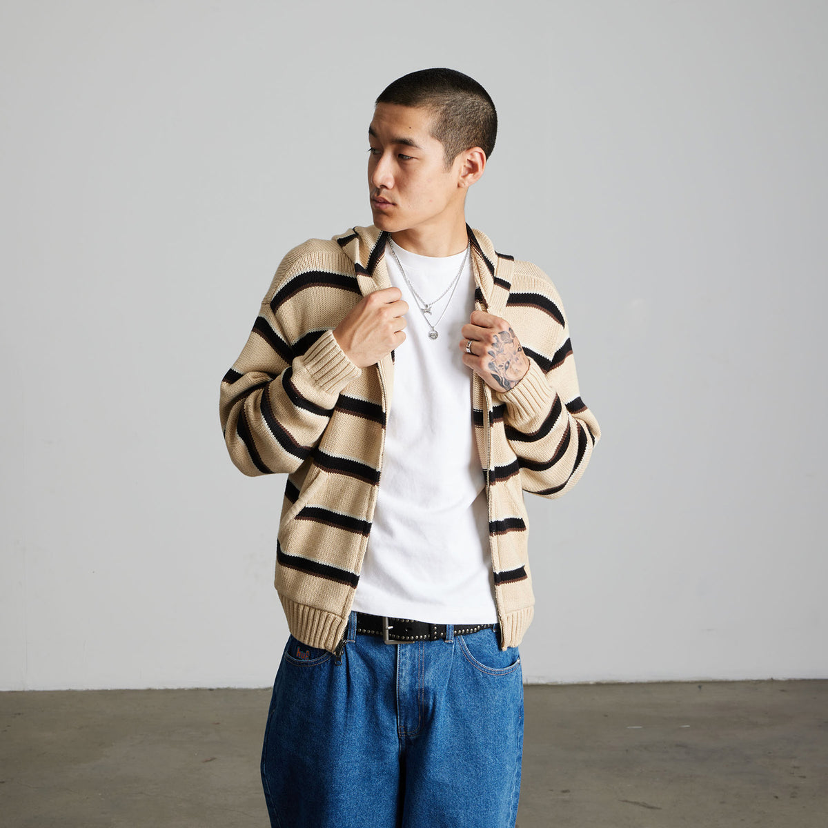 HUF (ハフ) Worldwide JP /KNITS & SWEATERS(ニット&セーター)/ BANKS HOODED SWEATER商品 / SYCAMORE