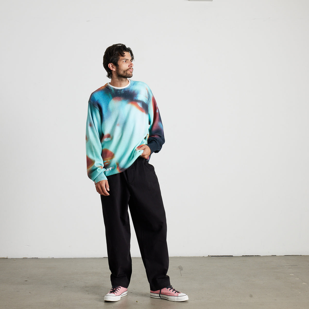 HUF (ハフ) Worldwide JP /KNITS & SWEATERS(ニット&セーター)/ VISAGE PRINTED SWEATER商品 / MULTI