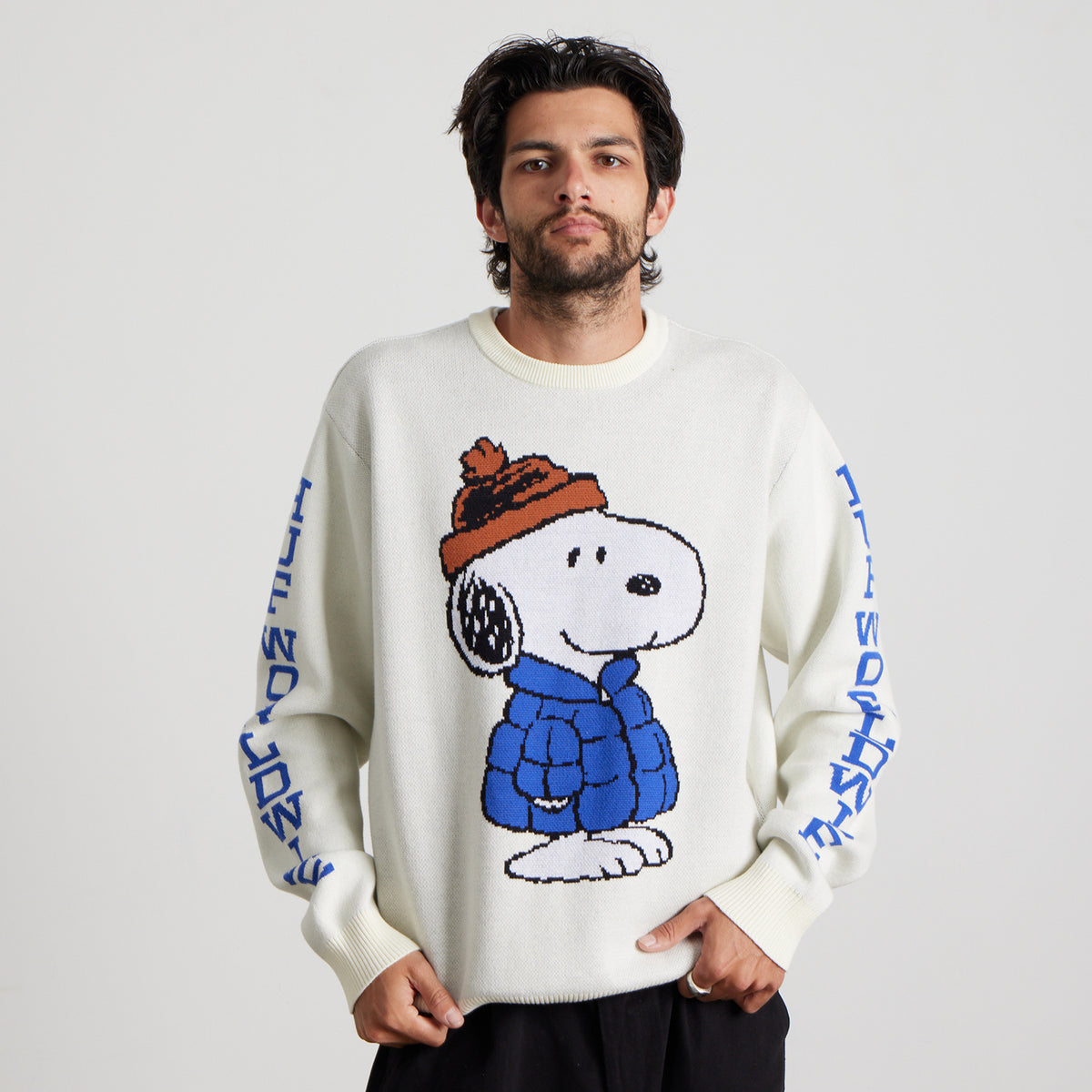 HUF (ハフ) Worldwide JP /KNITS & SWEATERS(ニット&セーター)/ SNOOPY PUFFER SWEATER商品 / BLEACH