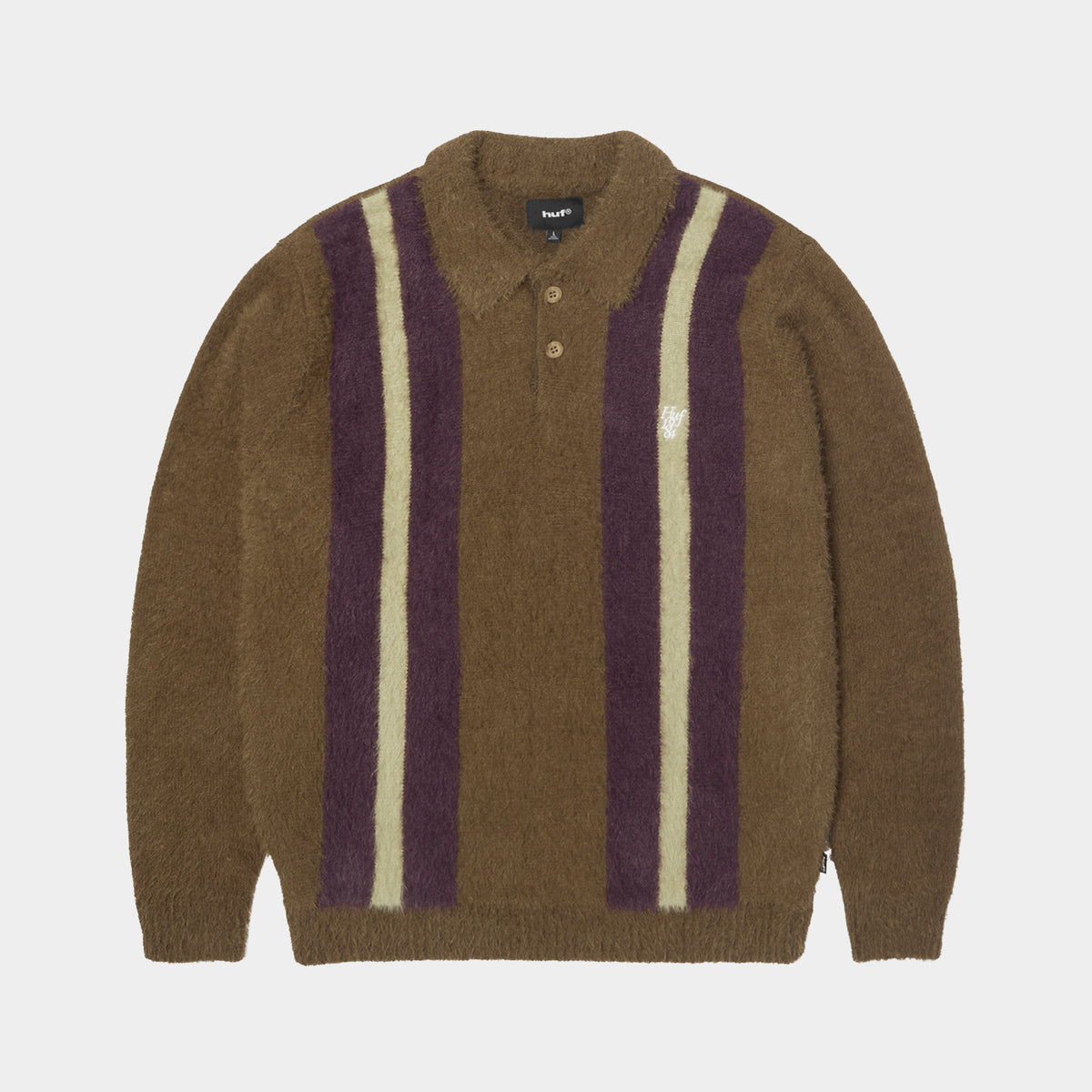 HUF (ハフ) Worldwide JP /KNITS & SWEATERS(ニット&セーター)/ MILTON SHAGGY POLO SWEATER商品 / BROWN