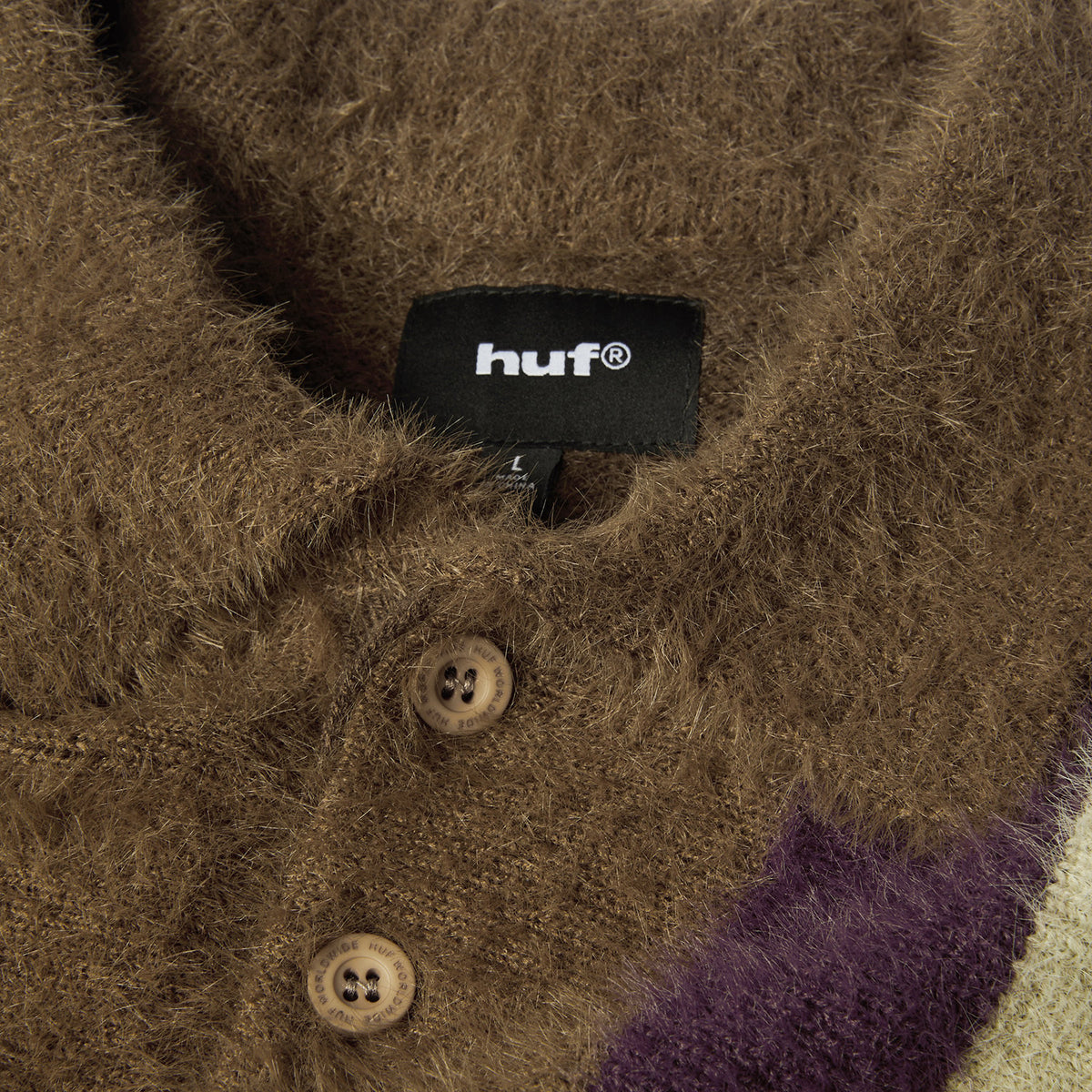 HUF (ハフ) Worldwide JP /KNITS & SWEATERS(ニット&セーター)/ MILTON SHAGGY POLO SWEATER商品 / BROWN
