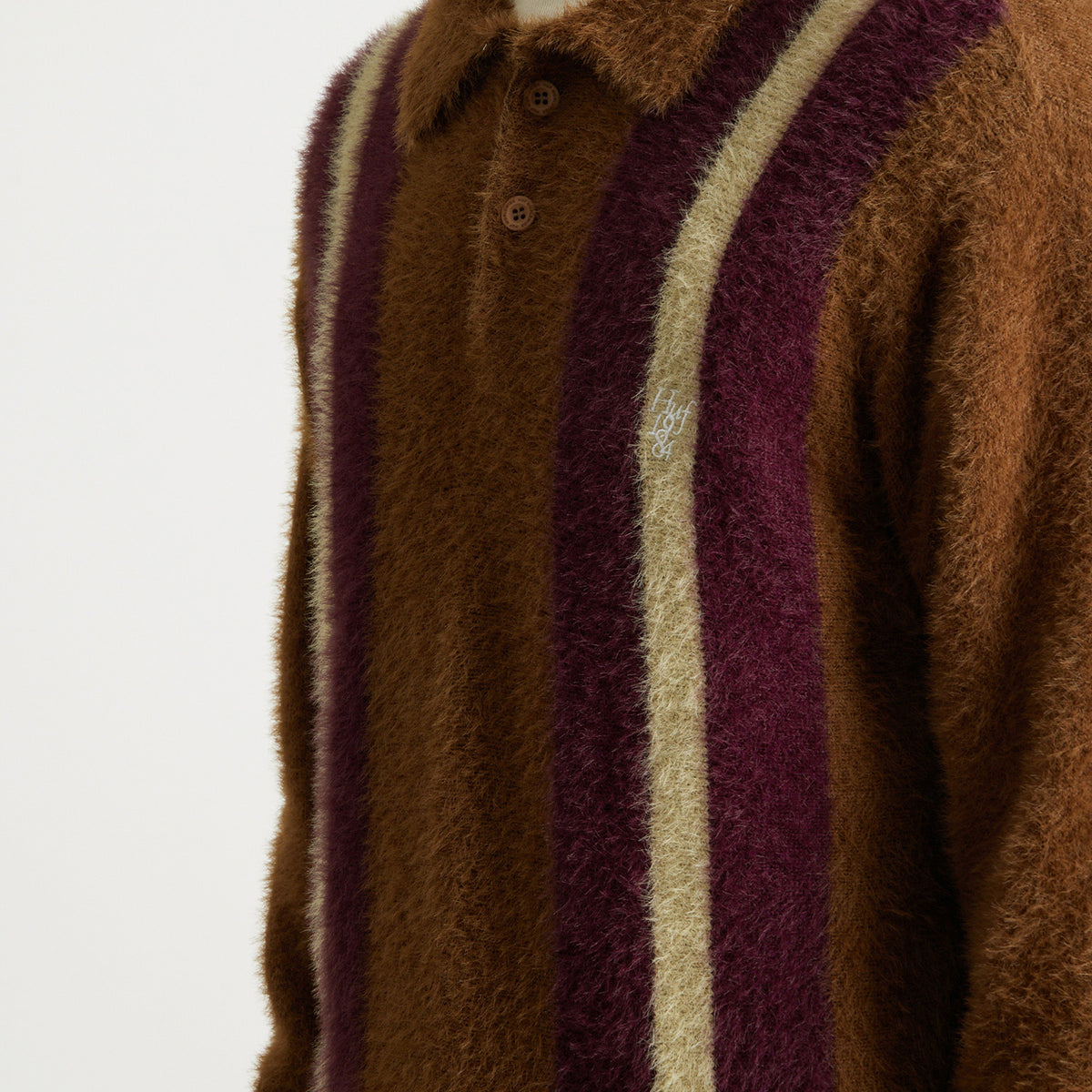 HUF (ハフ) Worldwide JP /KNITS & SWEATERS(ニット&セーター)/ MILTON SHAGGY POLO SWEATER商品 / BROWN
