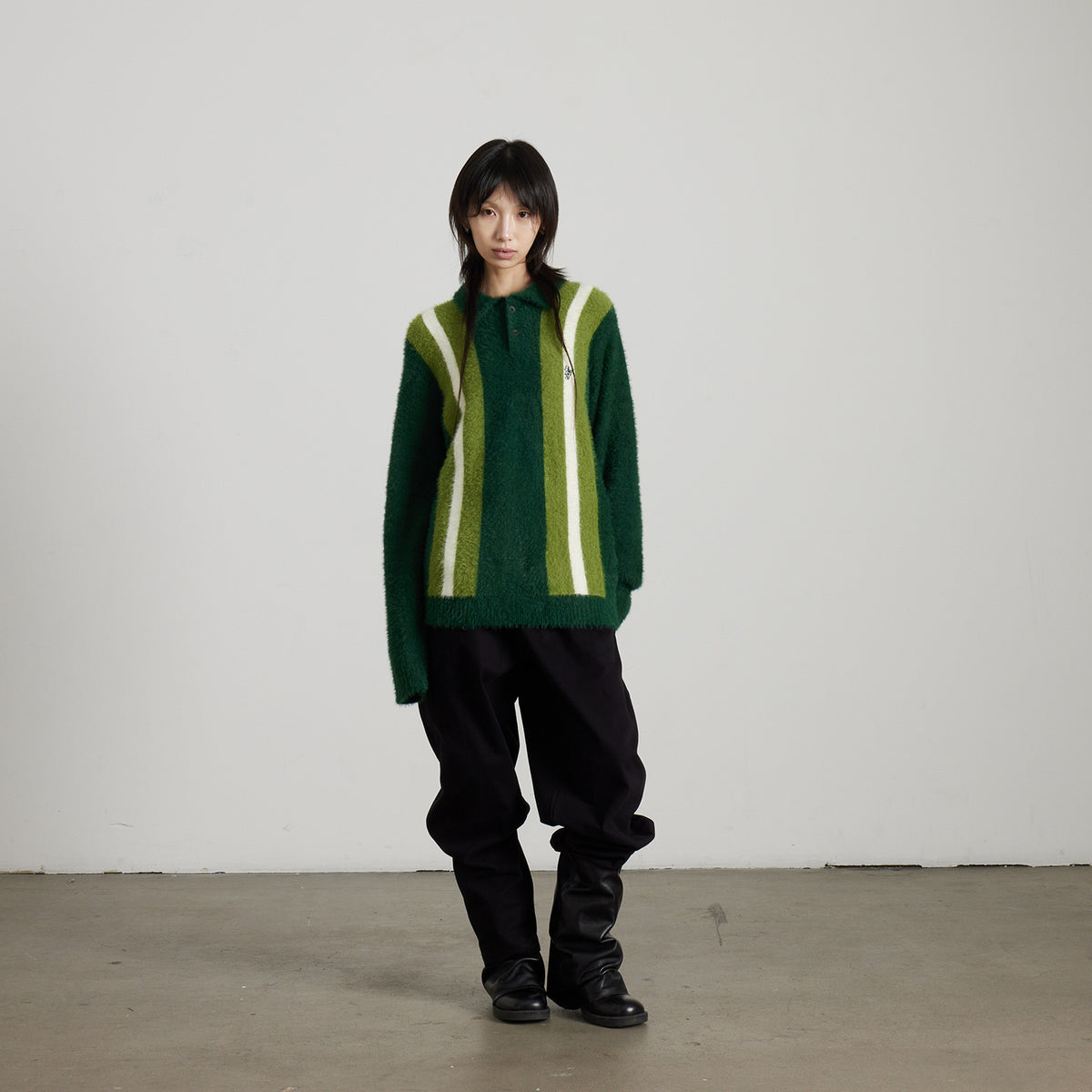 HUF (ハフ) Worldwide JP /KNITS & SWEATERS(ニット&セーター)/ MILTON SHAGGY POLO SWEATER商品 / BROWN