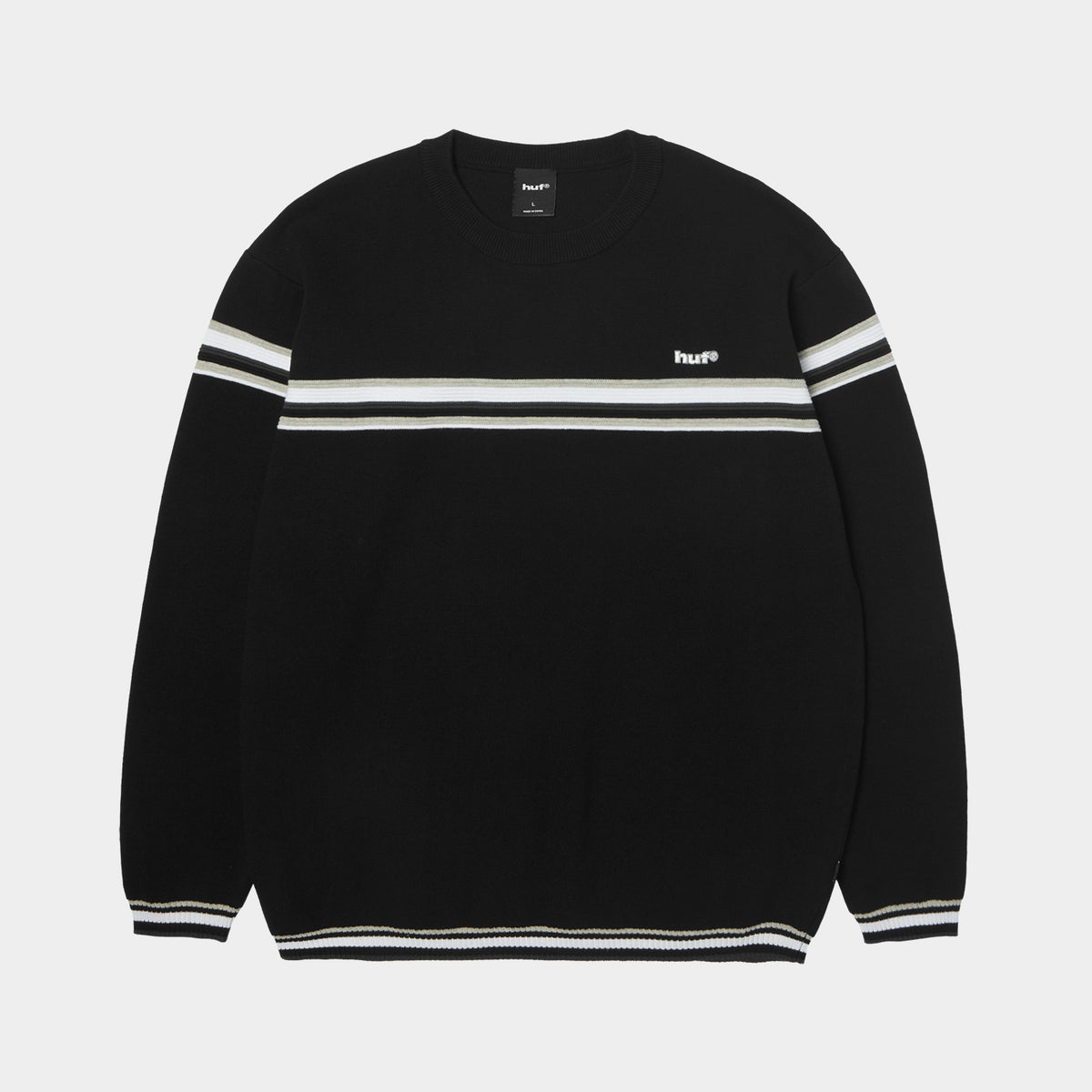 HUF (ハフ) Worldwide JP /KNITS & SWEATERS(ニット&セーター)/ STRATFORD STRIPE SWEATER商品 / BLACK