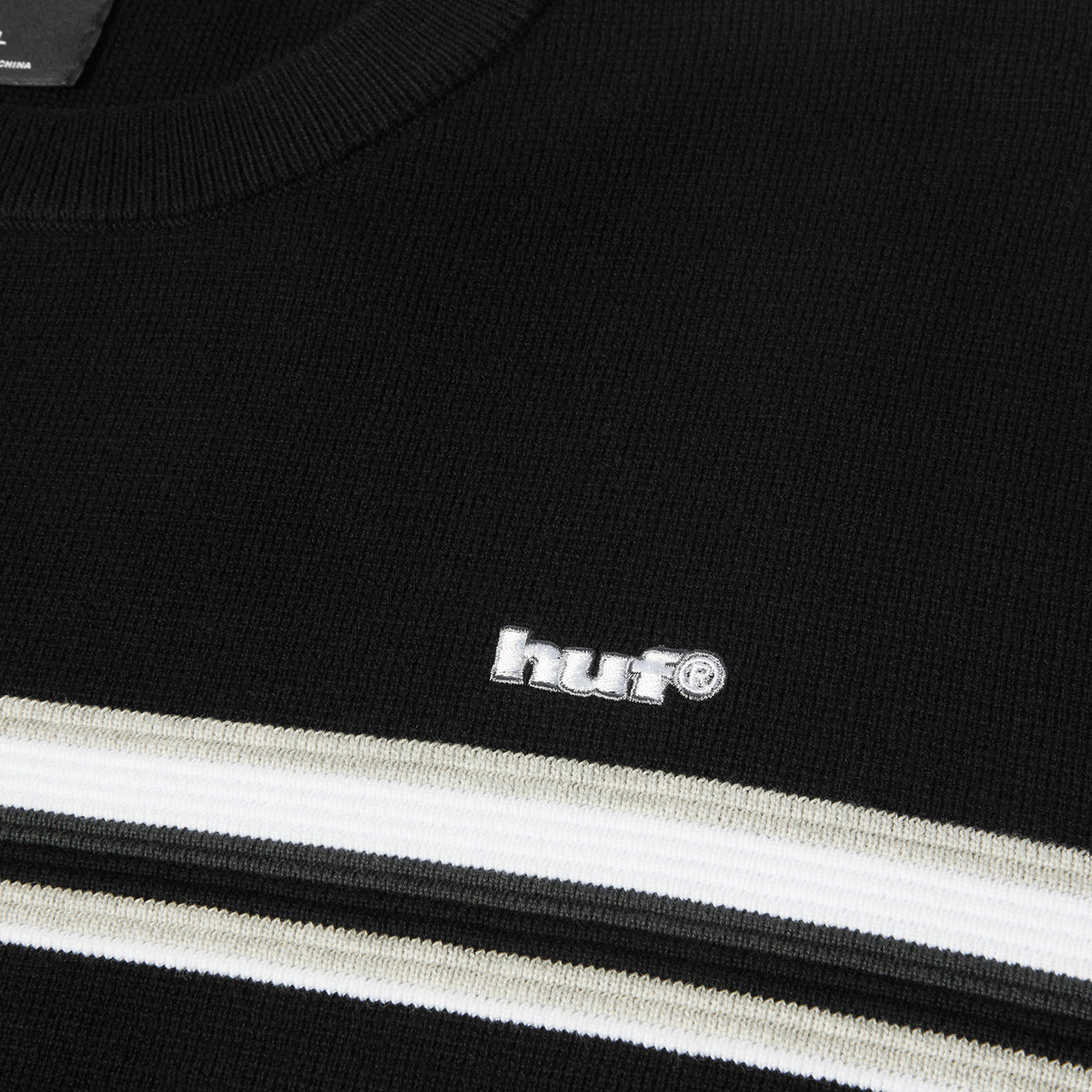 HUF (ハフ) Worldwide JP /KNITS & SWEATERS(ニット&セーター)/ STRATFORD STRIPE SWEATER商品 / BLACK
