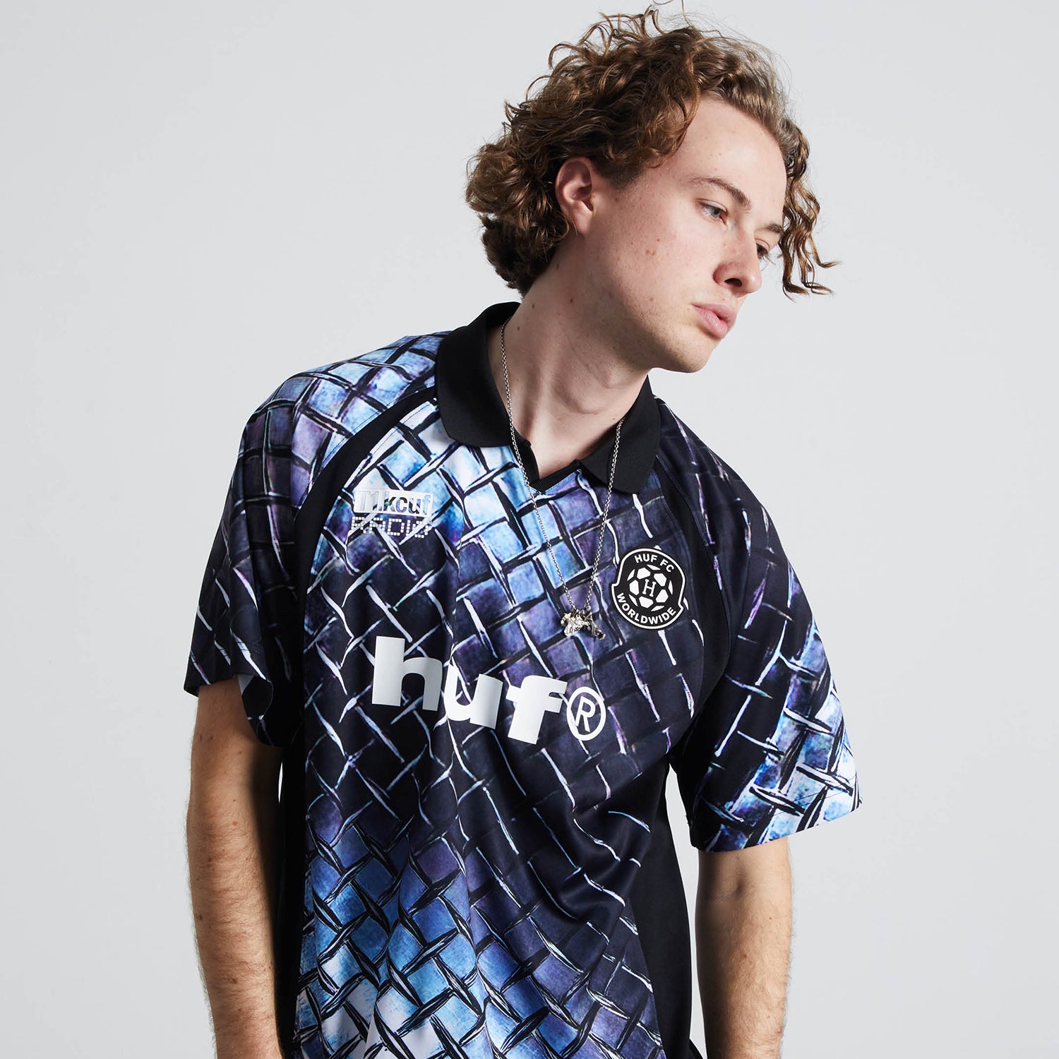 HUF (ハフ) Worldwide JP /TOPS & SHIRTS(トップス&シャツ)/ DIAMOND PLATE JERSEY商品 / BLACK