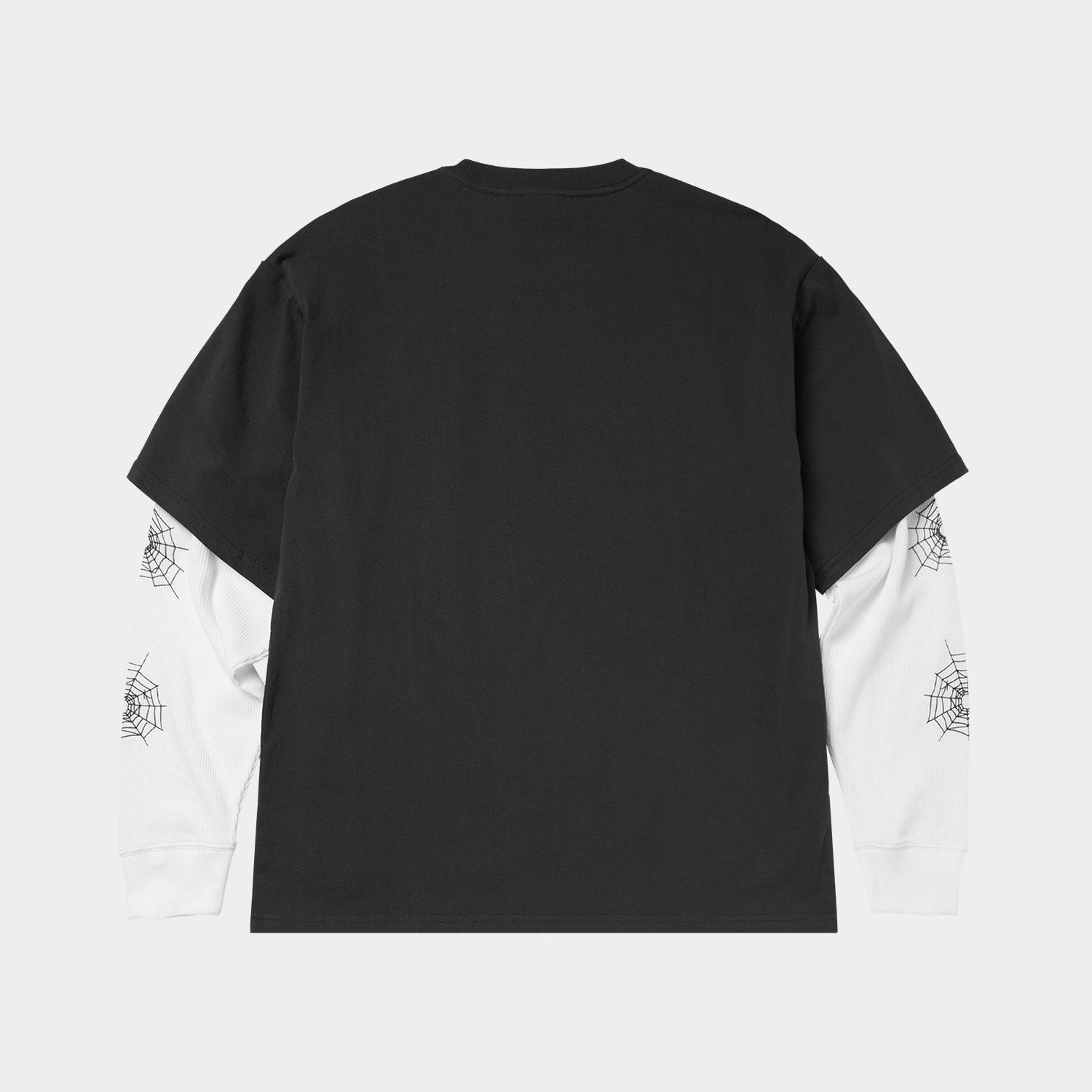 HUF (ハフ) Worldwide JP /TOPS & SHIRTS(トップス&シャツ)/ HUF X SPIDER-MAN WEB LS DOUBLE LAYER TOP商品 / BLACK