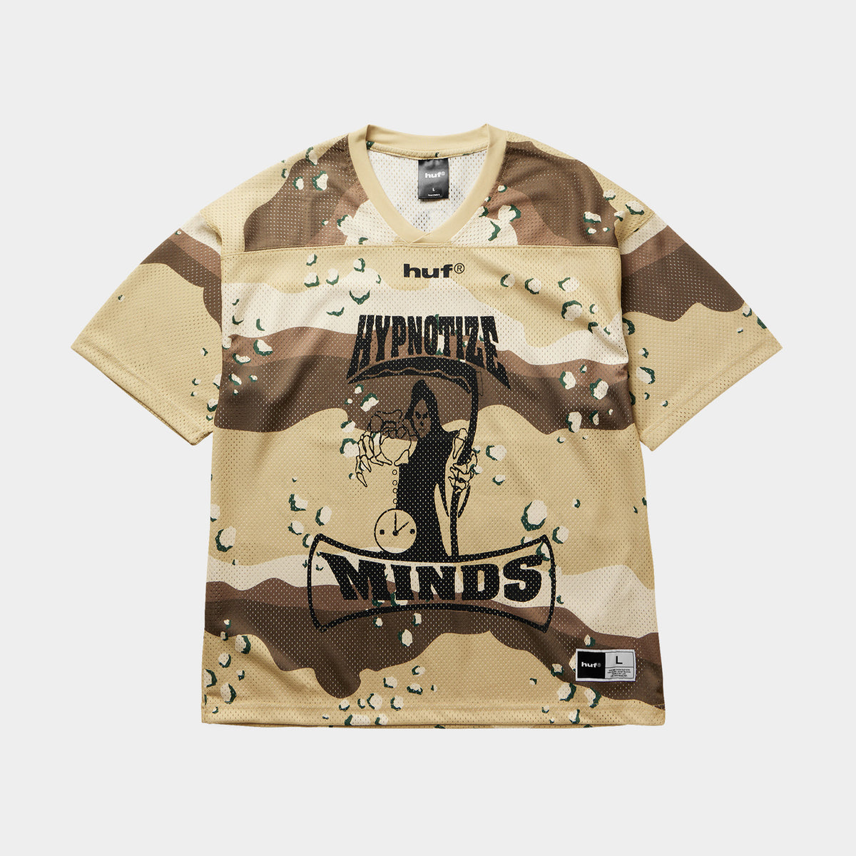 HUF (ハフ) Worldwide JP /TOPS & SHIRTS(トップス&シャツ)/ huf® X THREE 6 MAFIA FOOTBALL JERSEY商品 / CAMO