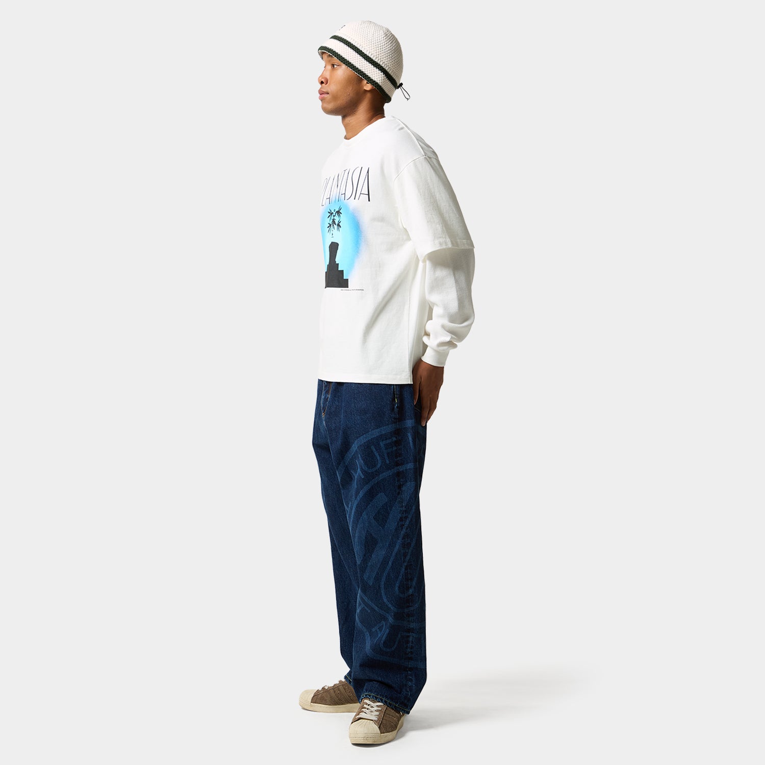 HUF (ハフ) Worldwide JP /TOPS & SHIRTS(トップス&シャツ)/ PLANTASIA DOUBLE LAYER LS TOP商品 / BLACK