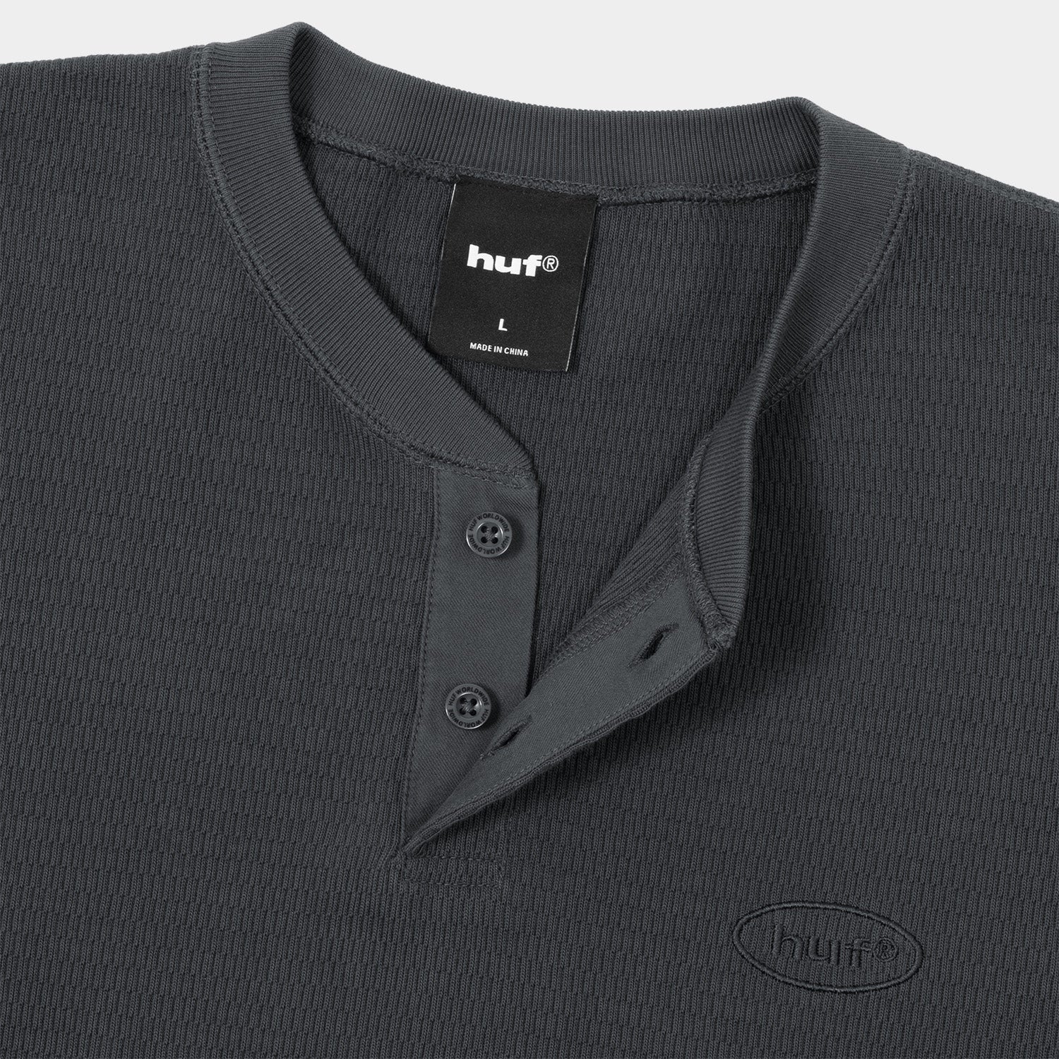 HUF (ハフ) Worldwide JP /TOPS & SHIRTS(トップス&シャツ)/ 89 OVAL HENRY THERMAL商品 / CHARCOAL