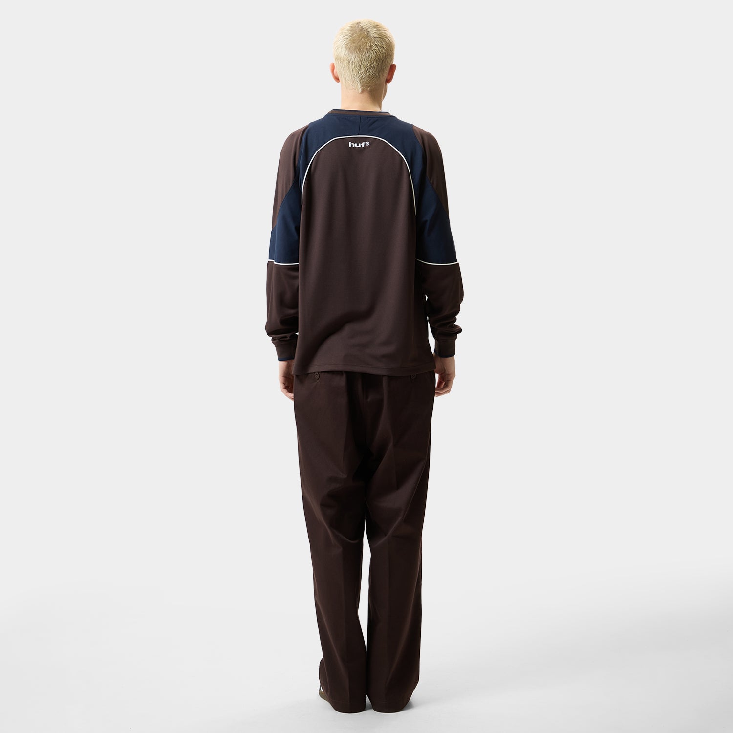 HUF (ハフ) Worldwide JP /TOPS & SHIRTS(トップス&シャツ)/ HARD LUXE JERSEY LS CREW商品 / COFFEE