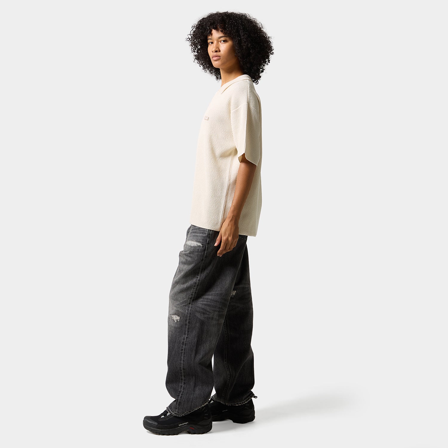 HUF (ハフ) Worldwide JP /TOPS & SHIRTS(トップス&シャツ)/ AIR FLOW HALF ZIP POLO商品 / IVORY