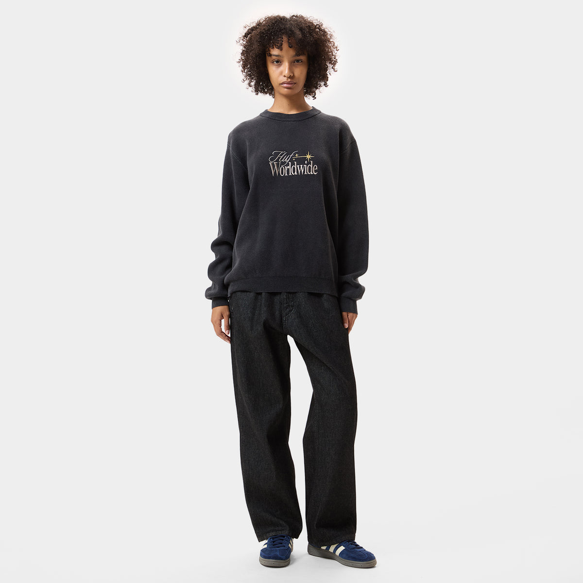 HUF (ハフ) Worldwide JP /KNITS & SWEATERS(ニット&セーター)/ ORION CONTRAST SWEATER商品 / BLACK