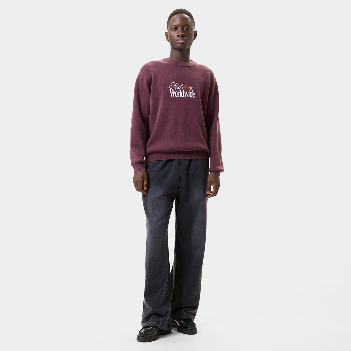 HUF (ハフ) Worldwide JP /KNITS & SWEATERS(ニット&セーター)/ ORION CONTRAST SWEATER商品 / BLACK