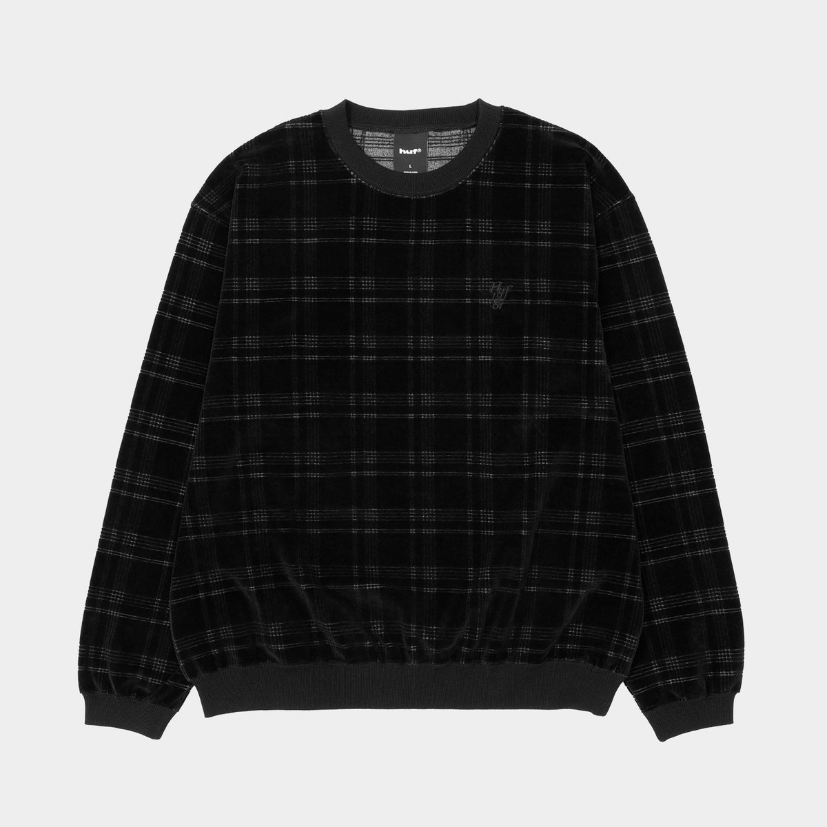 HUF (ハフ) Worldwide JP /SWEATSHIRTS(スウェットシャツ)/ 1984 PLAID VELOUR CREW商品 / SAND