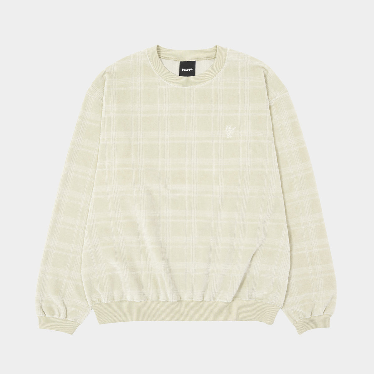 HUF (ハフ) Worldwide JP /SWEATSHIRTS(スウェットシャツ)/ 1984 PLAID VELOUR CREW商品 / SAND